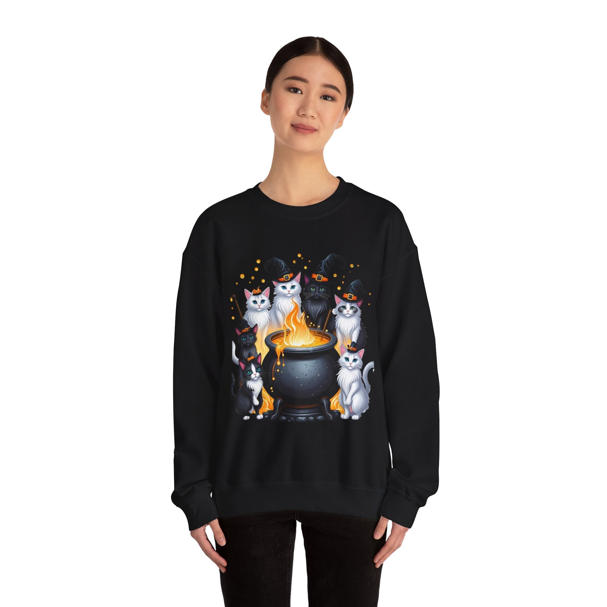 Ragdolls Cat Witches Sweatshirt - Cute Halloween Apparel - Witchy Vibes - Cat Lovers Gift - Spooky Cute