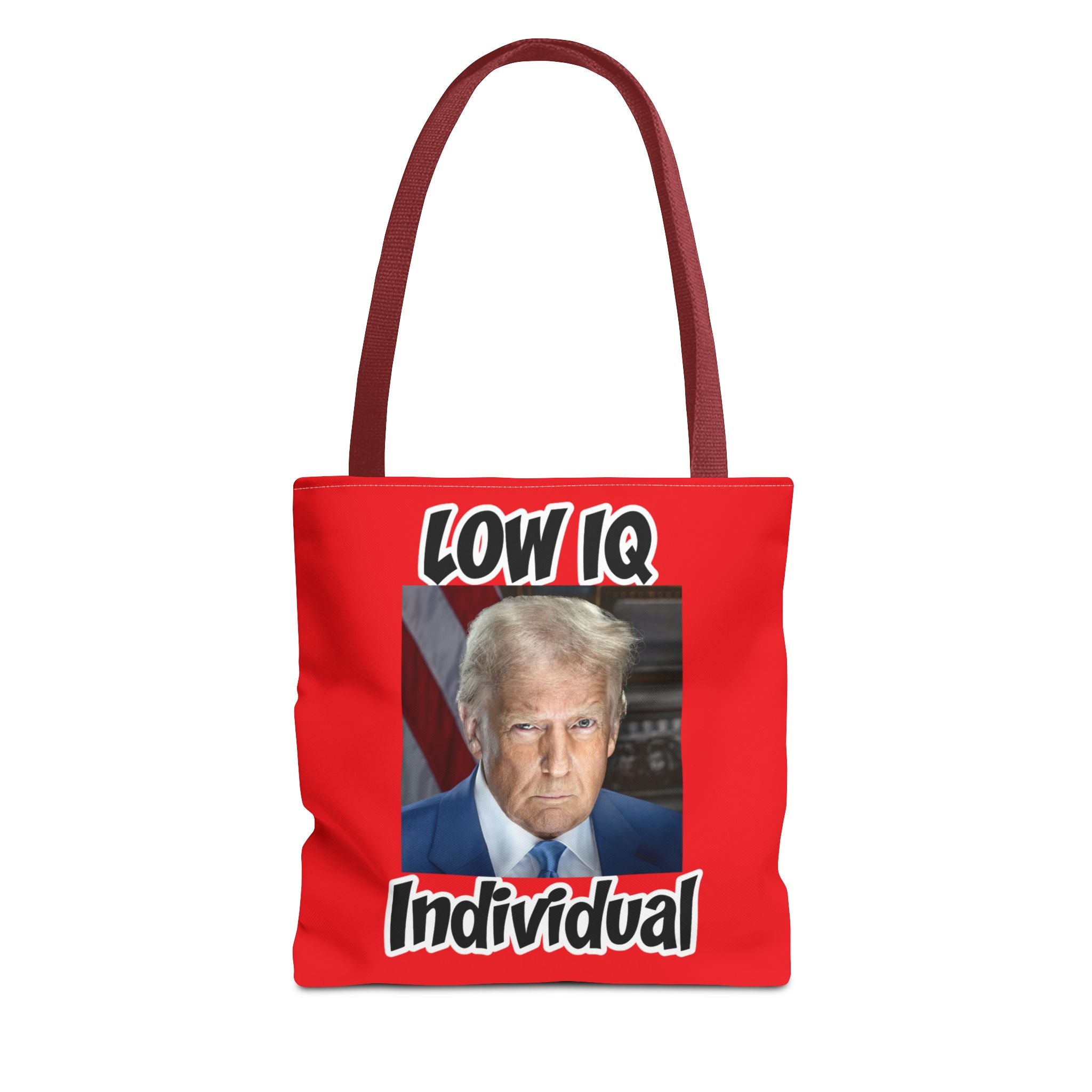 Anti Trump Tote Bag - Low IQ Individual - Political Satire Bag - Anti MAGA Tote - Democrat Gift - Protest Bag