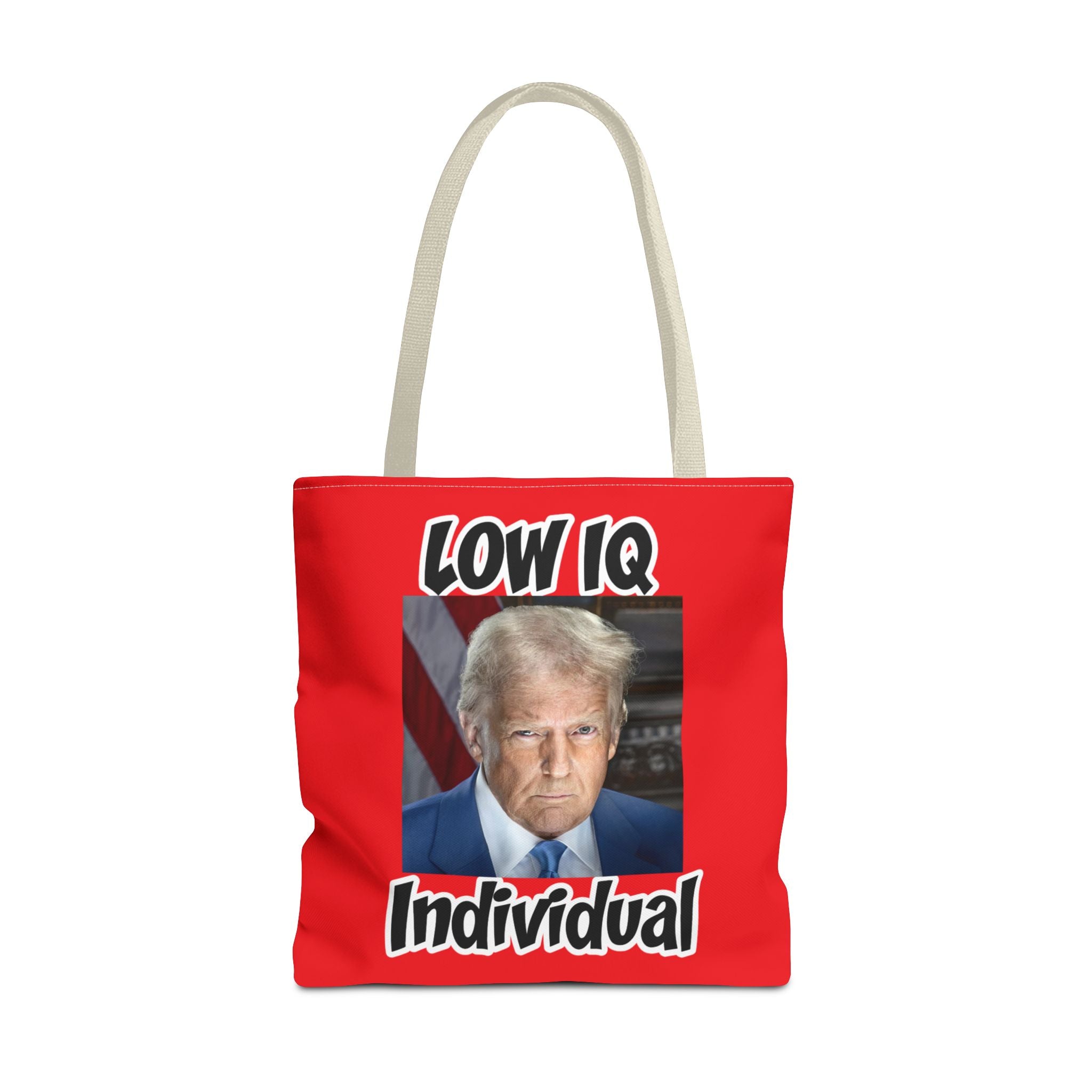 Anti Trump Tote Bag - Low IQ Individual - Political Satire Bag - Anti MAGA Tote - Democrat Gift - Protest Bag
