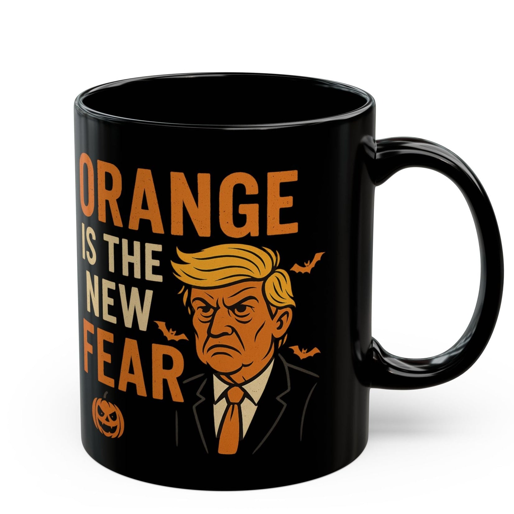 Political Halloween Mug - Orange Is The New Fear - Subtle Anti Trump Mug - Political Satire - Democrat Gift