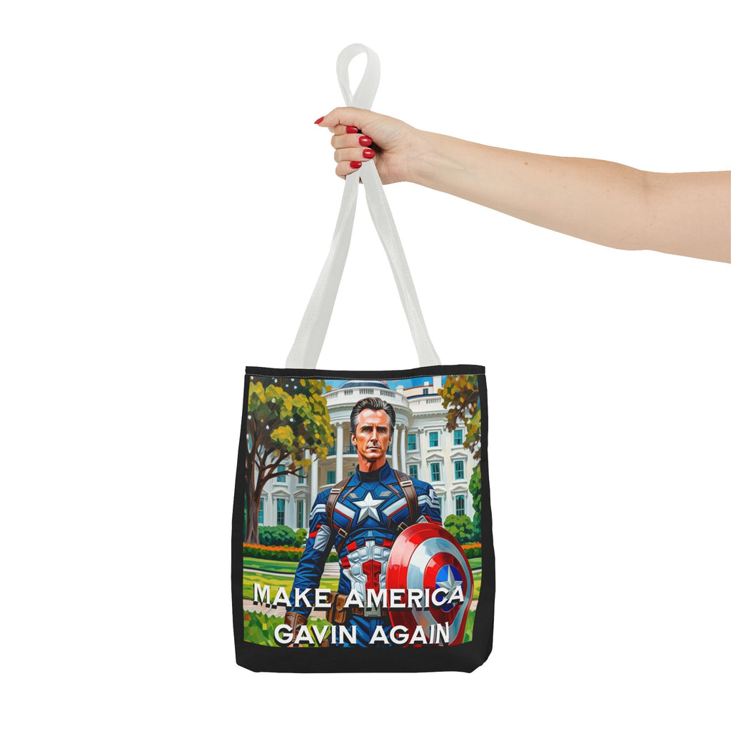 Gavin Newsom Tote Bag - Make America Gavin Again - Anti Trump Tote Bag - Captain Gavin - Democrat Gift