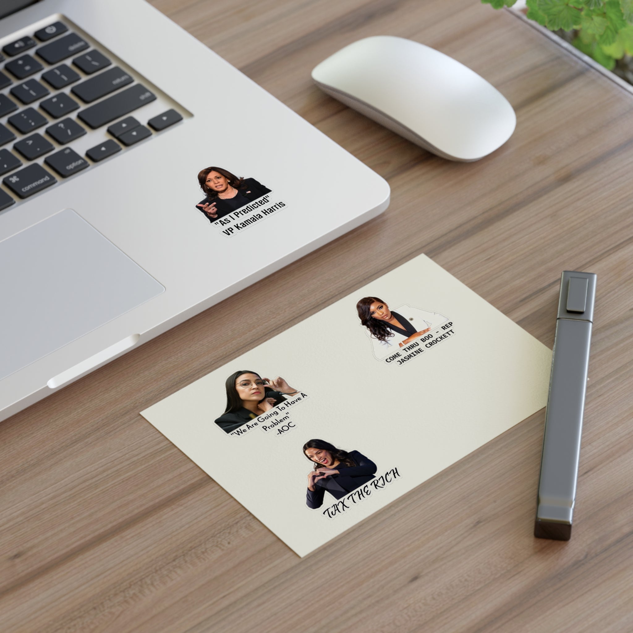 AOC, Jasmine Crockett & Kamala Harris Quote Stickers - Political Satire Decals - Feminist Sticker Sheet - Protest Merch - Leftist Gift