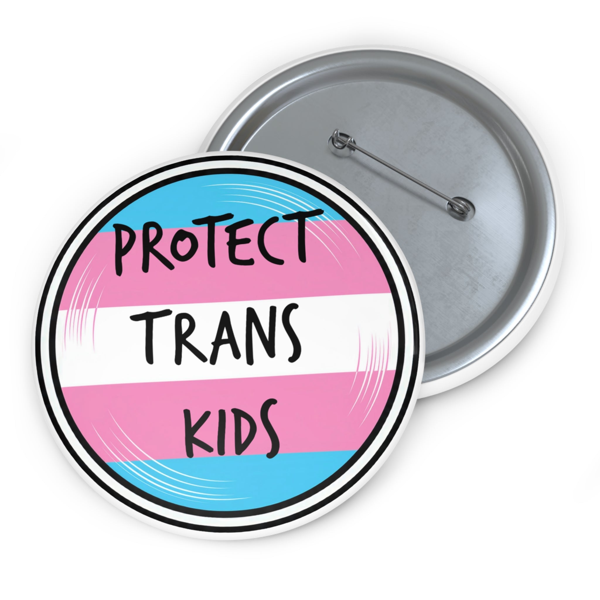 Protect Trans Kids Pin Button , LGBTQ Pride Badge, Transgender Pride Pin -Trans Ally - Gifts for LGBTQ+
