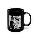 Till Death Black Mug, Gothic Couple Mug, Halloween Gift, Skull Design Coffee Cup, Relationship Anniversary Present, Spooky Home Decor