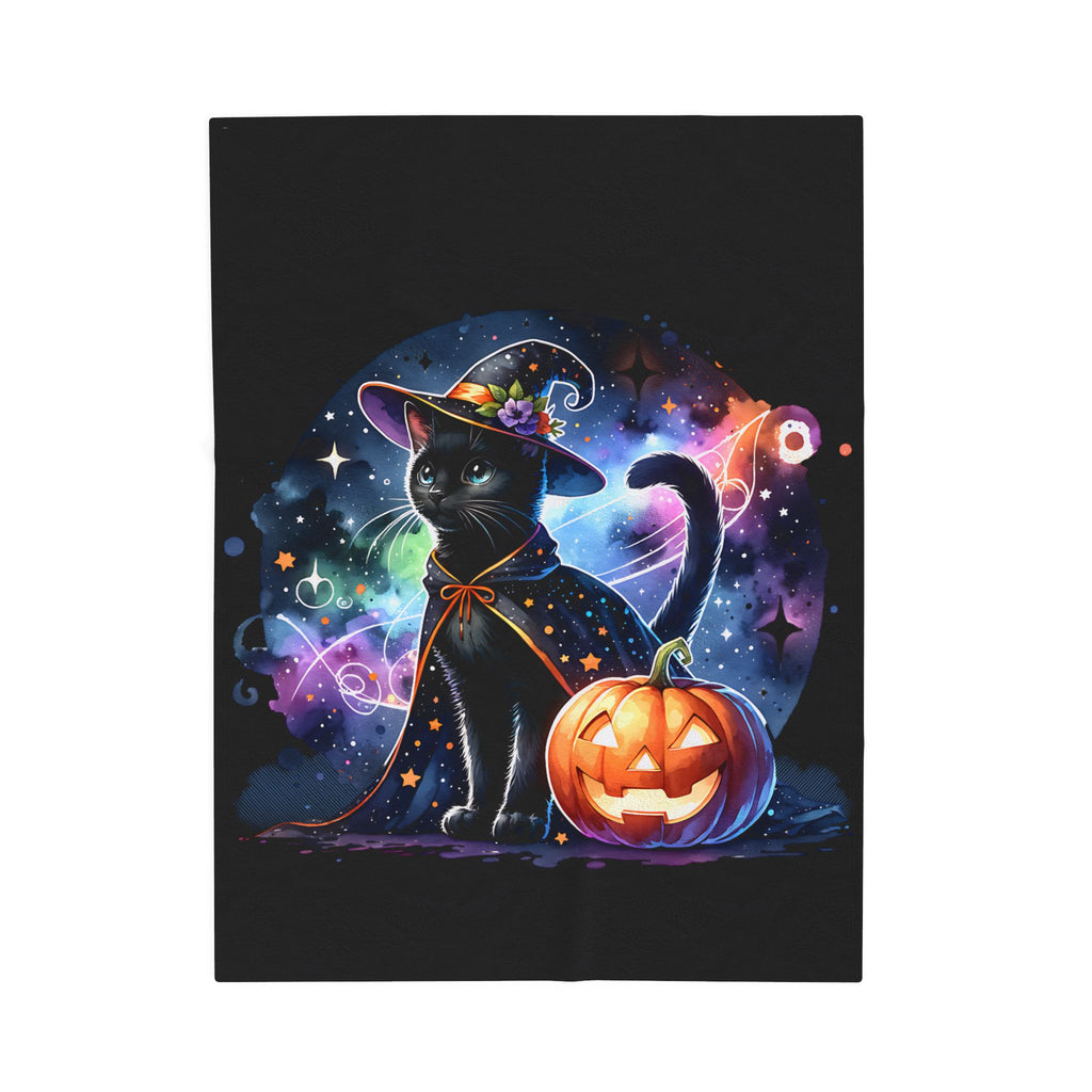 Black Cat Halloween Blanket - Halloween Tapestry - Spooky Season Decor - Halloween 2025