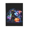 Black Cat Halloween Blanket - Halloween Tapestry - Spooky Season Decor - Halloween 2025