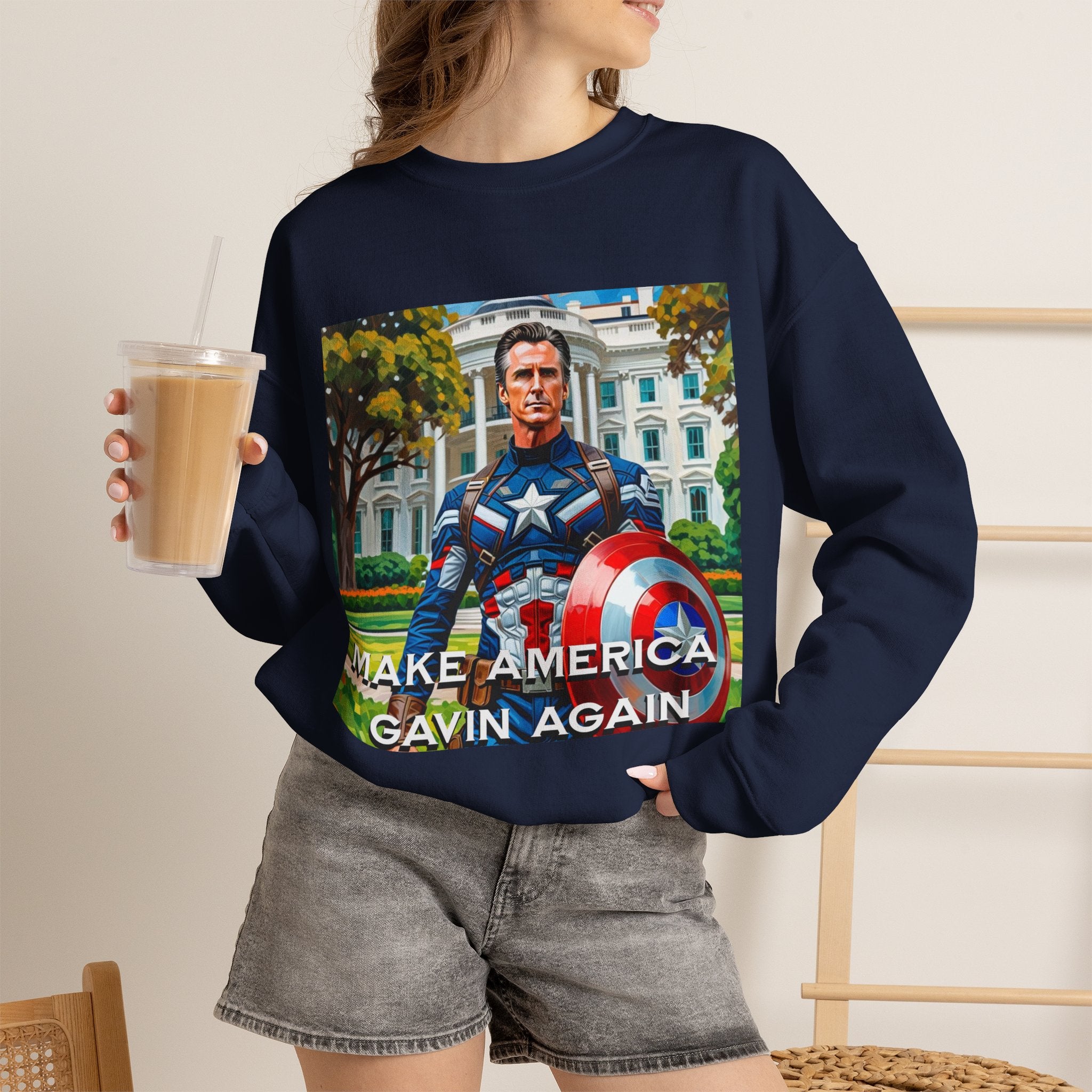 Gavin Newsom Sweater - Make America Gavin Again - Political Satire - Anti MAGA Sweater