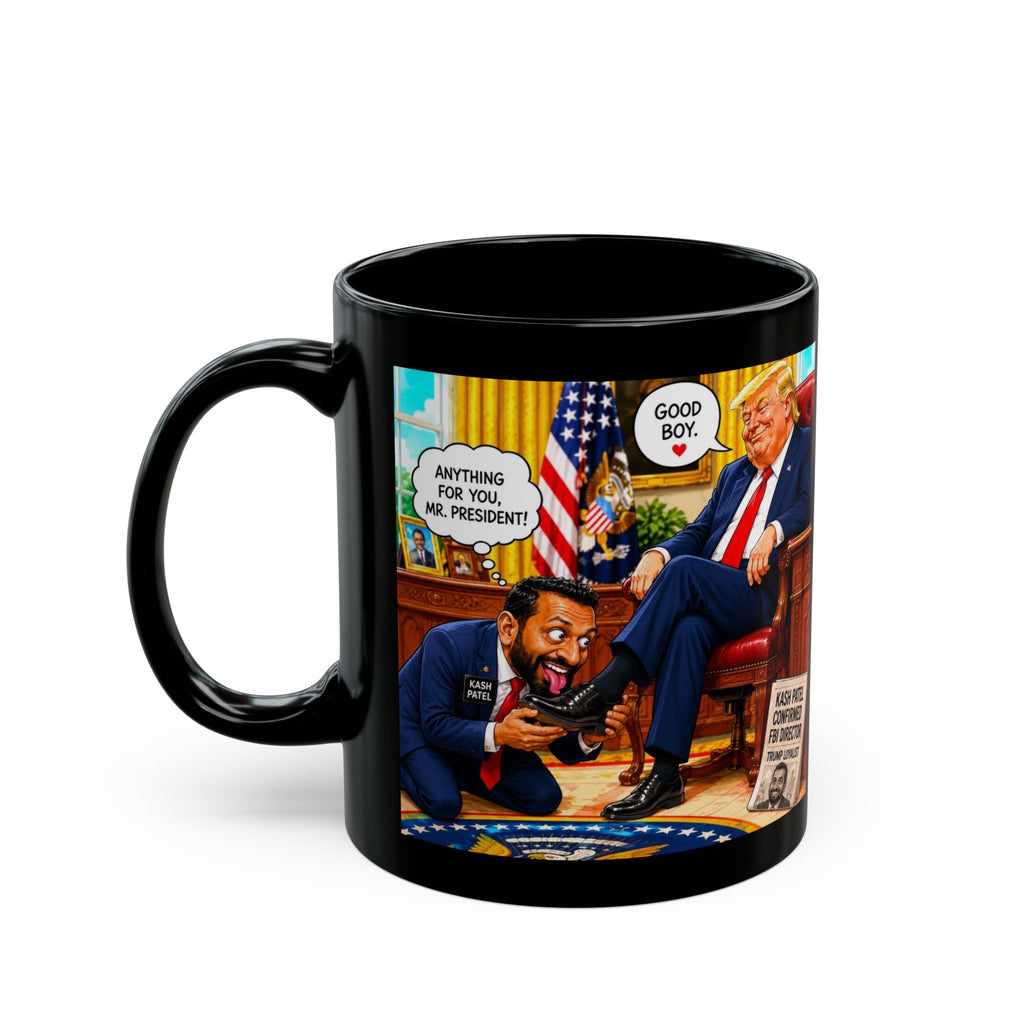 Anti Trump Mug - Funny Kash Patel Mug - Political Satire - Trump Parody - Gift For Liberal