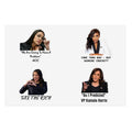 AOC, Jasmine Crockett & Kamala Harris Quote Stickers - Political Satire Decals - Feminist Sticker Sheet - Protest Merch - Leftist Gift