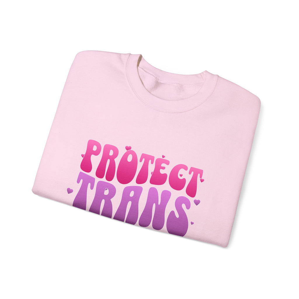 Protect Trans Kids Sweatshirt - Trans Ally Protest Sweater - LGBTQ+ Apparel - Pride Festival Merch