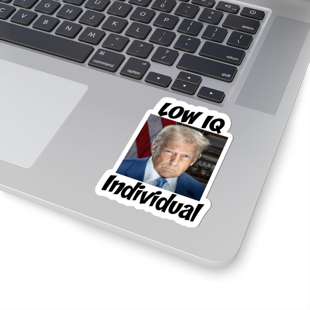 Anti Trump Sticker - Low IQ Individual - Political Satire - Protest Sticker - Anti MAGA Merch - Democrat Gift