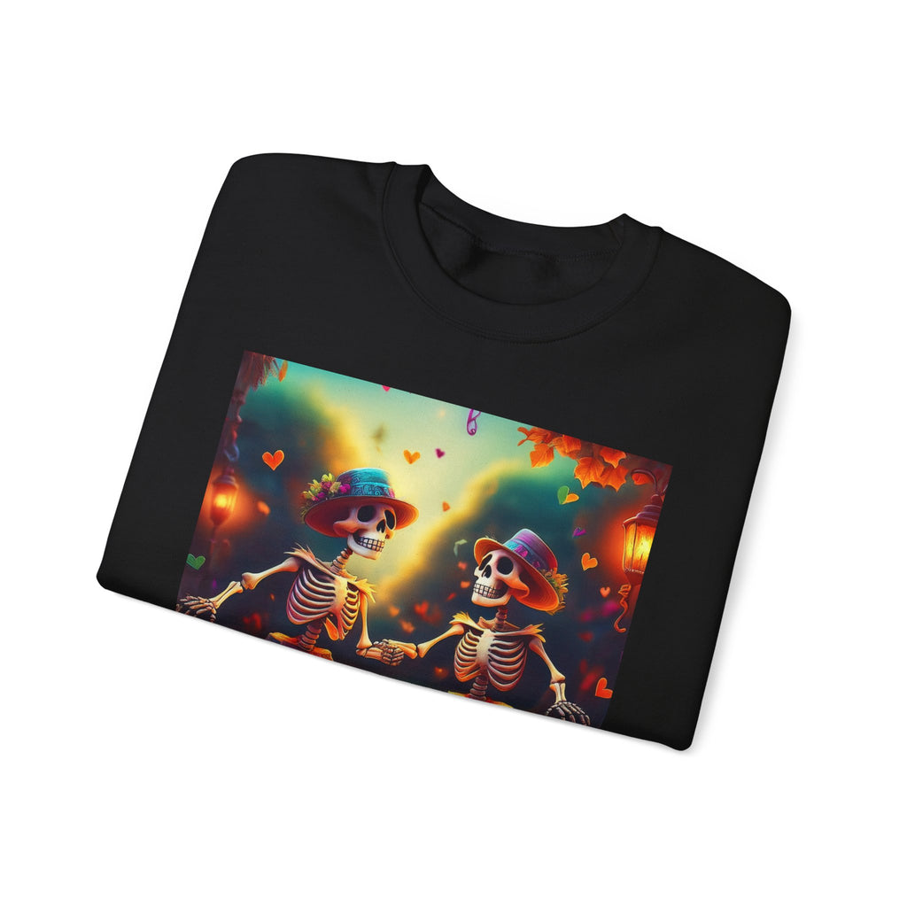 Dancing Skeleton Sweatshirt -  Dia de los Muertos - Skelton Couple Halloween - Day Of The Dead Tee - Girly Halloween Tee