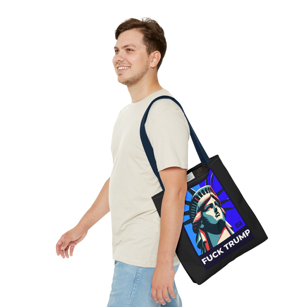 Fuck Trump Tote Bag - Statue Of Liberty Tote - Anti Trump Tote Bag - Anti MAGA - Feminist Tote - Activist Gift - Protest Bag