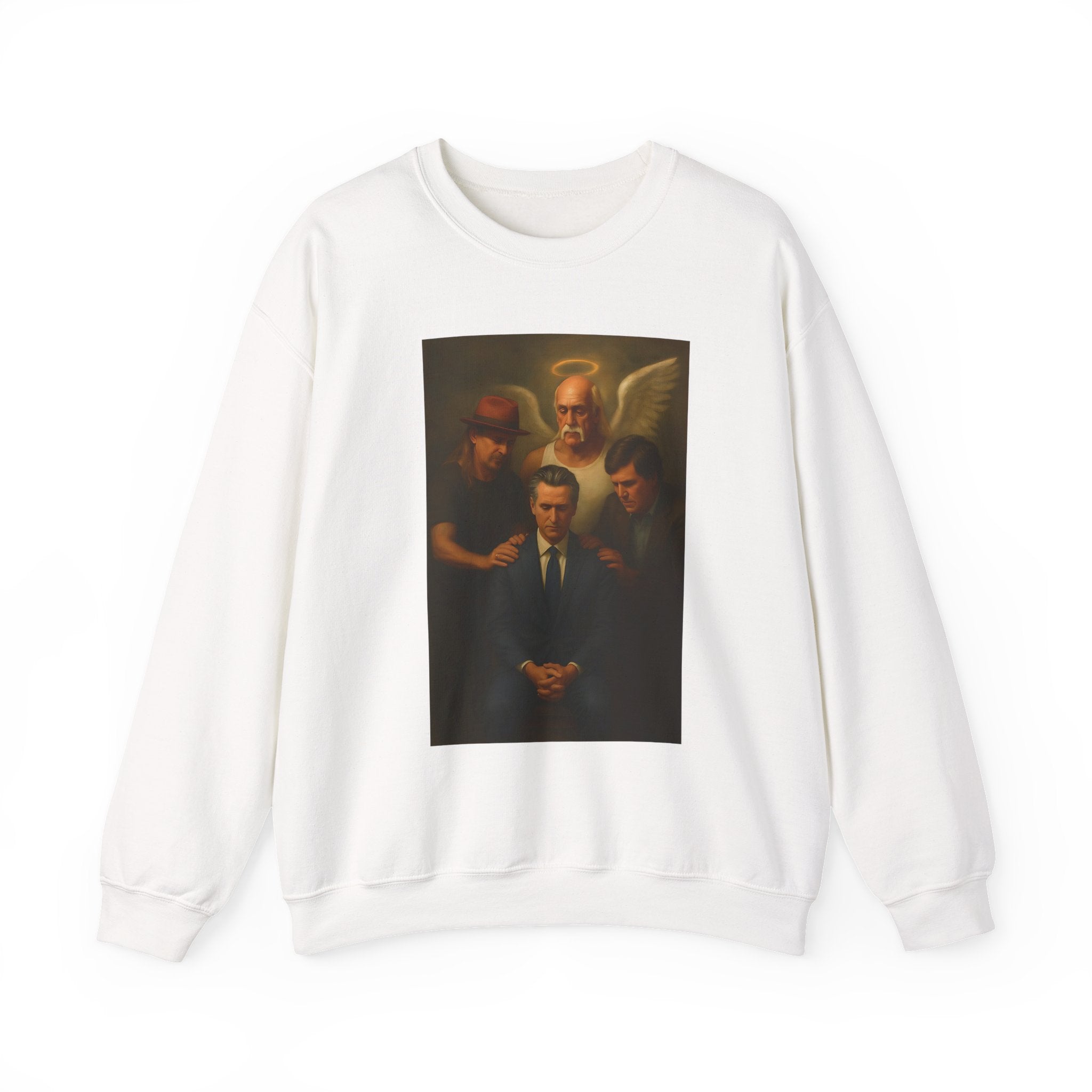 Gavin Newsom Meme Sweatshirt - Tucker Carlson, Hulk Hogan, Kid rock Meme Sweater - Political Satire - Subtle Anti Trump Sweater
