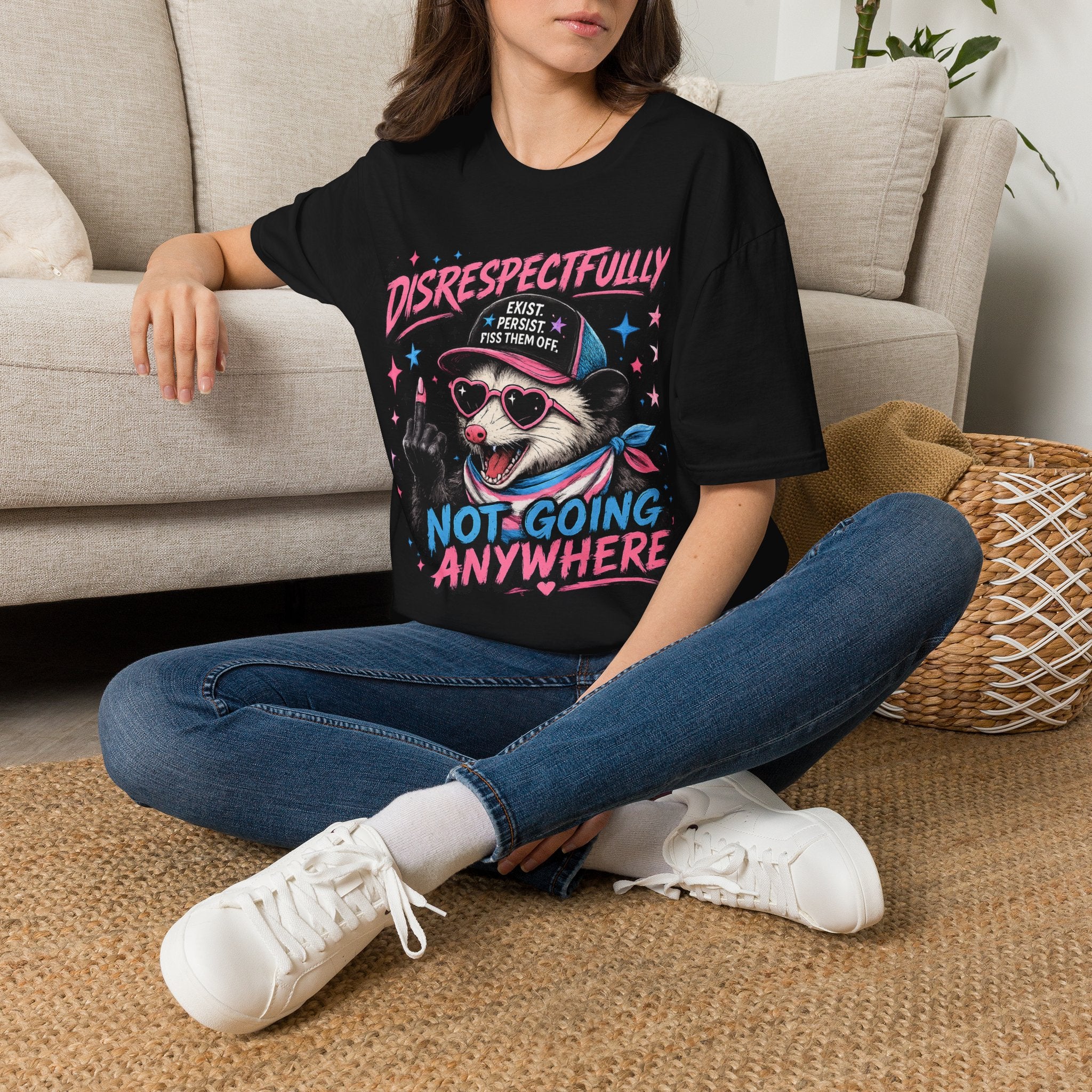 Trans Pride Shirt - Funny Transgender Tee - Disrespectfully Not Going Anywhere