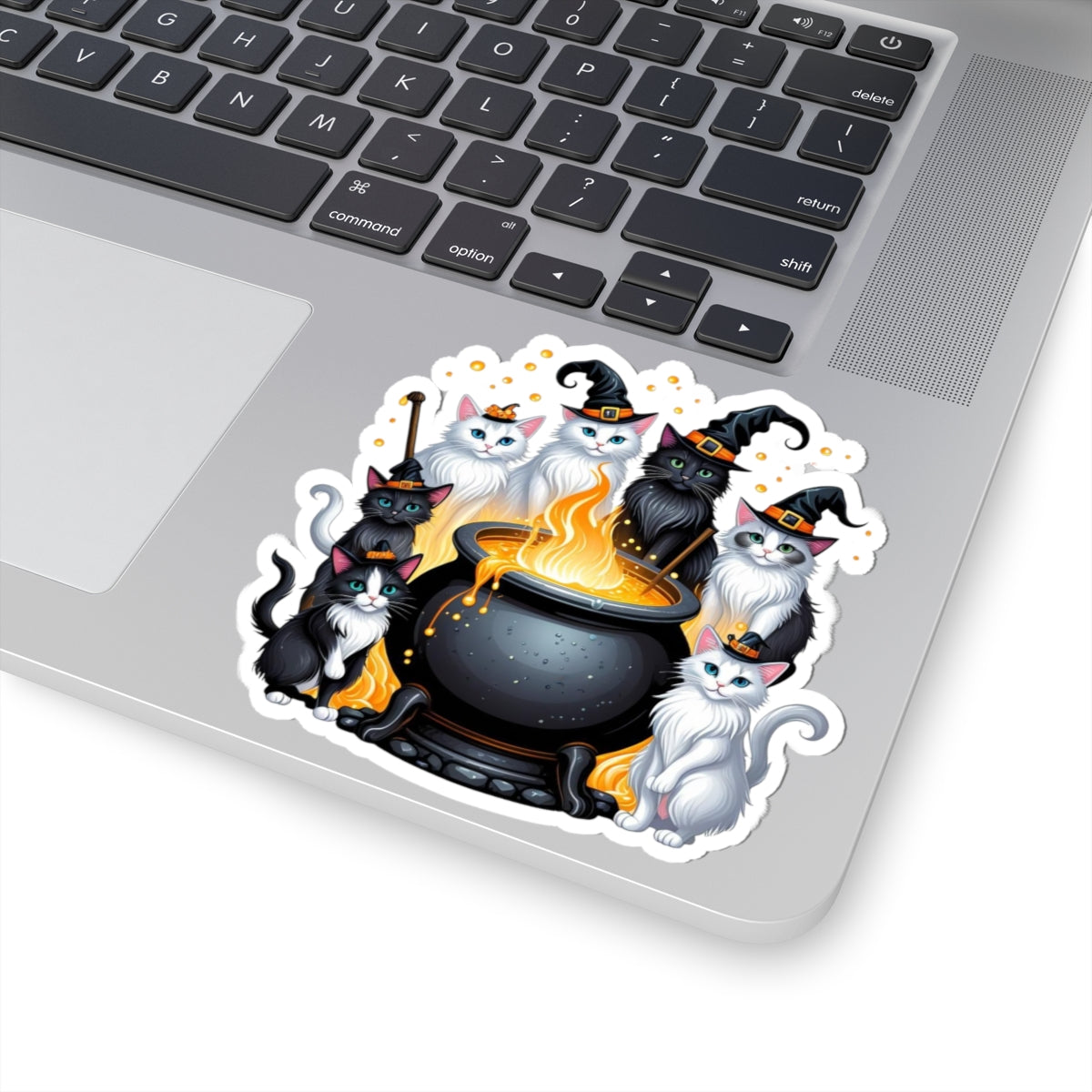 Witchy Ragdoll Cat Sticker - Cute Halloween Sticker - Magical Cauldron - Cat Lover Gift - Spooky Cute