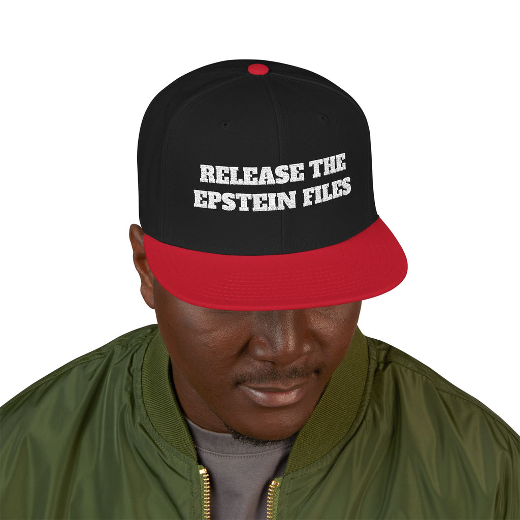 Release The Epstein Files Embroidered Snapback - Subtle Anti Trump Protest Hat