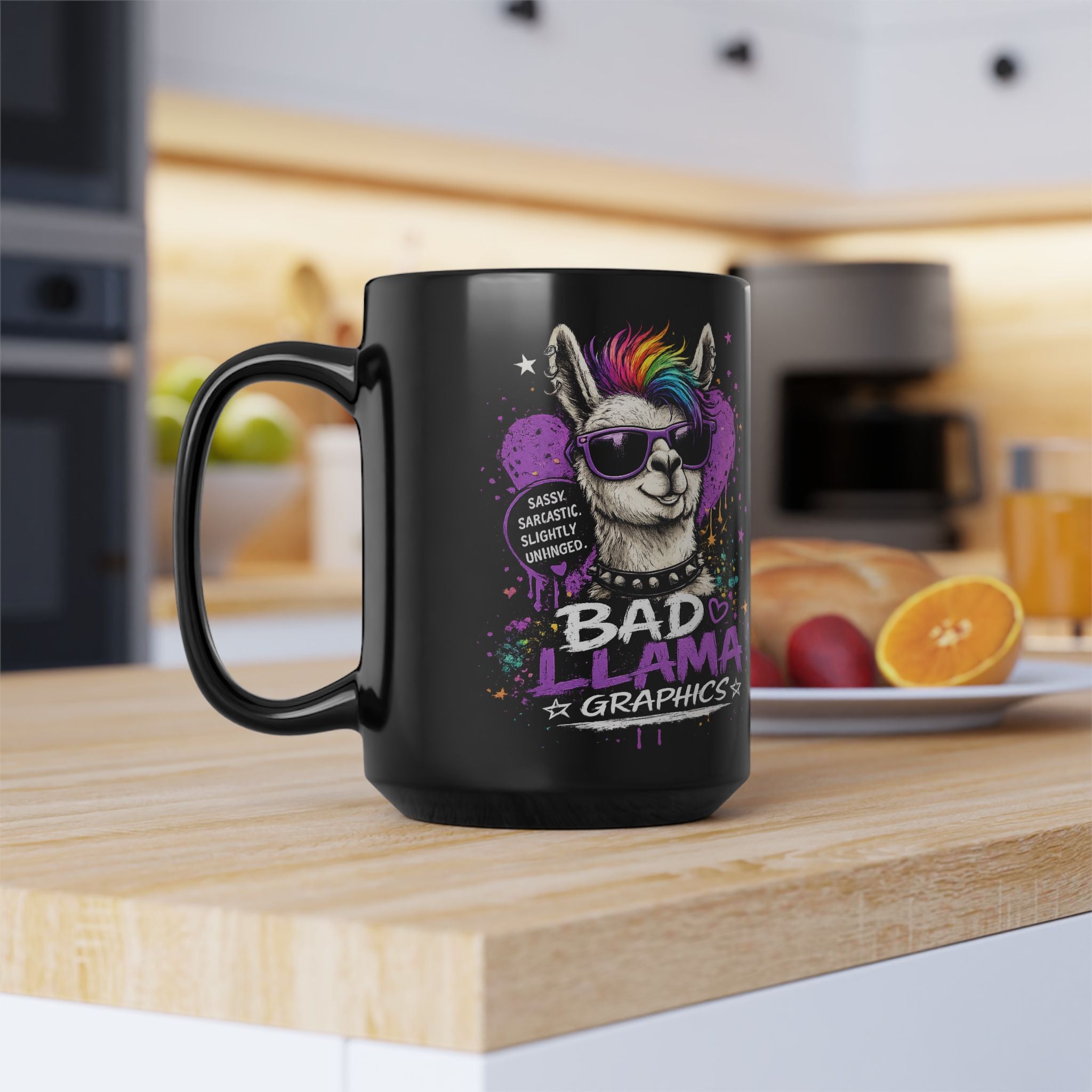 Bad Llama Graphics Logo Mug