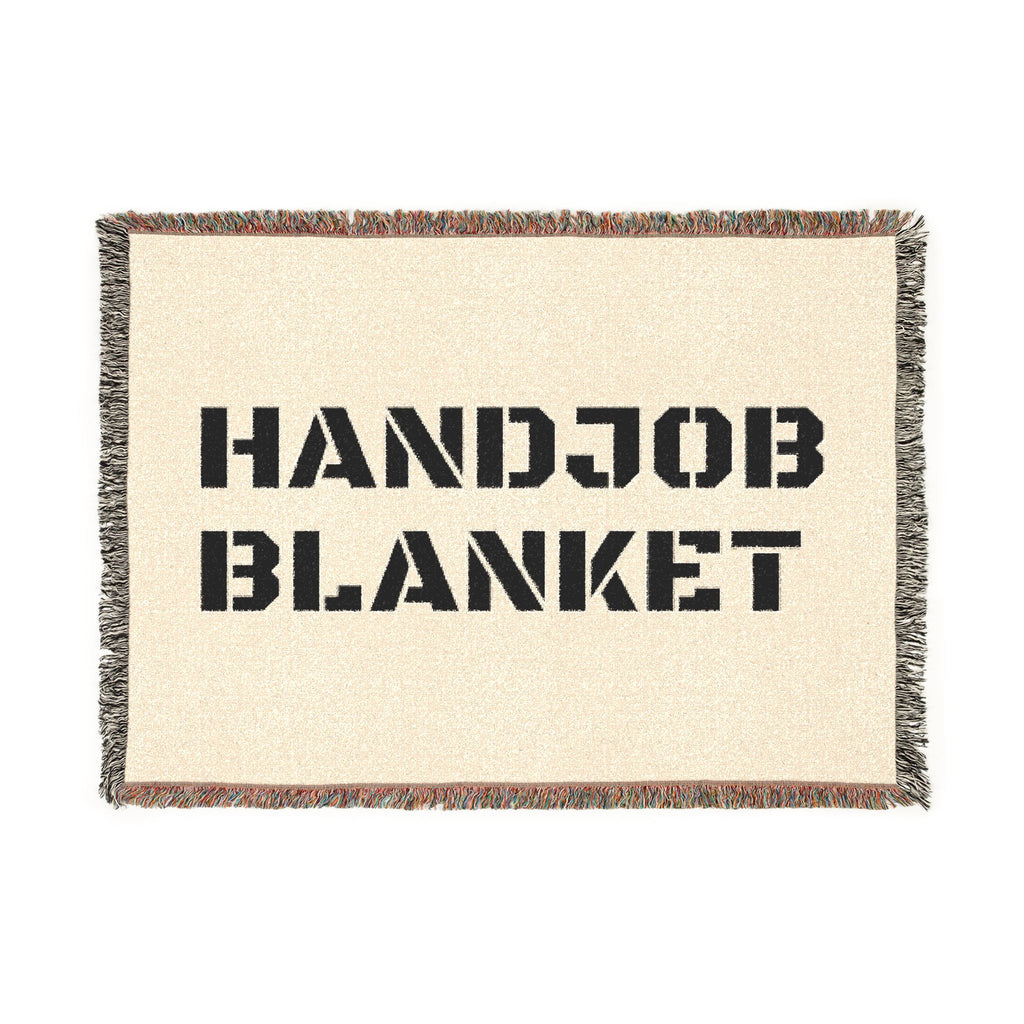 Handjob Blanket- Woven Cotton Blanket - Funny Woven Blanket - Naughty Gifts For Him - Inappropriate Gifts - Mature Content