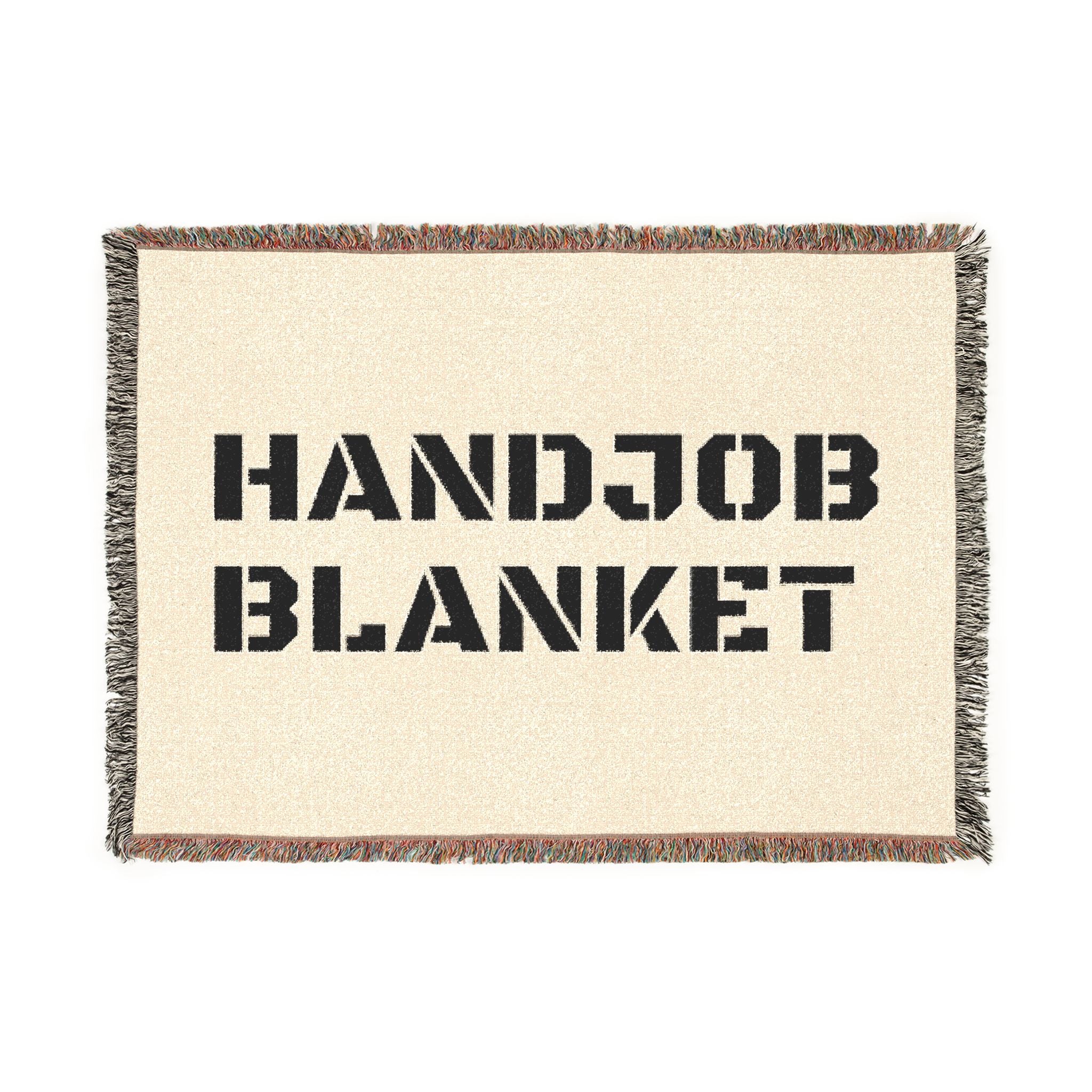 Handjob Blanket- Woven Cotton Blanket - Funny Woven Blanket - Naughty Gifts For Him - Inappropriate Gifts - Mature Content