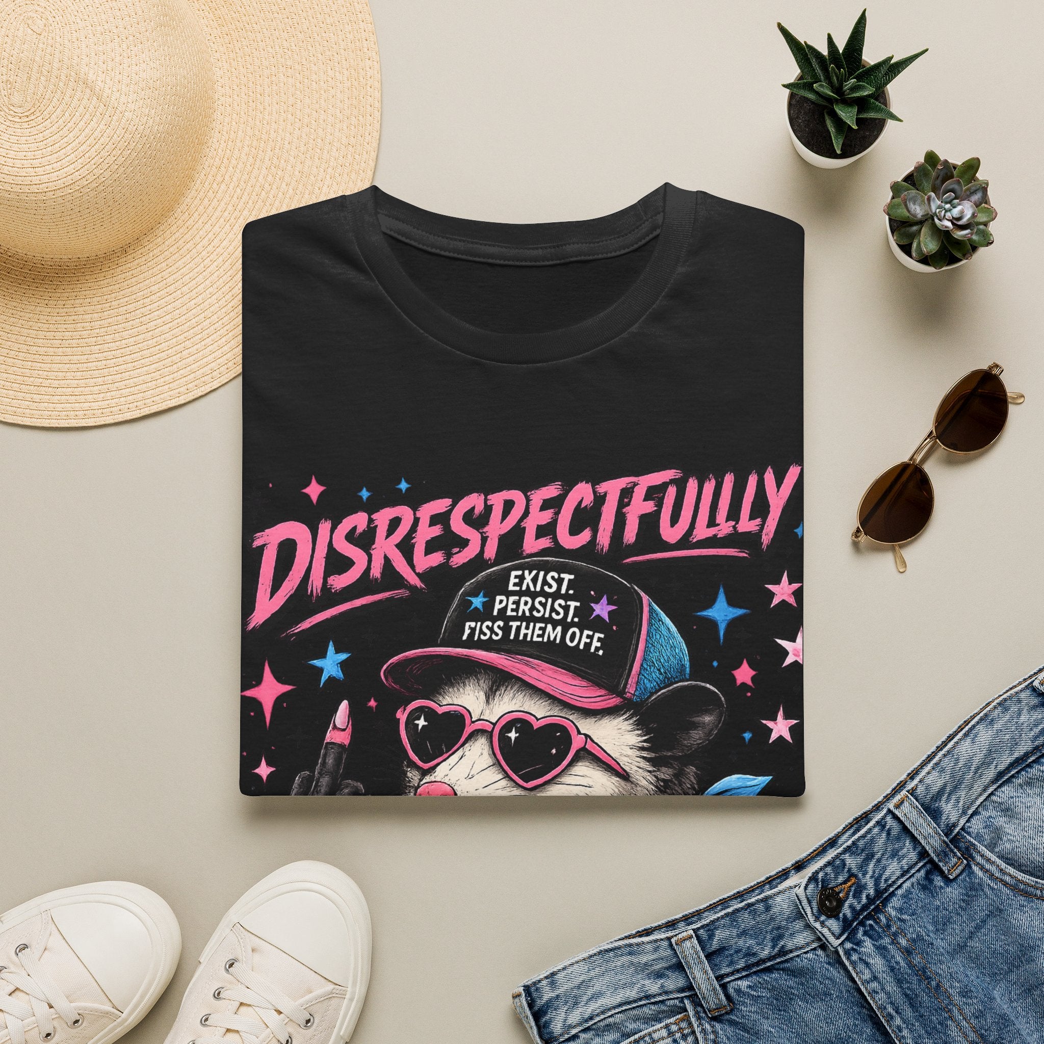 Trans Pride Shirt - Funny Transgender Tee - Disrespectfully Not Going Anywhere