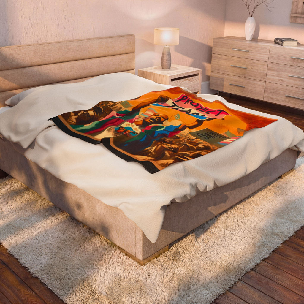 Protect Trans Kids Blanket - Trans Gift - Trans Owned Shop - Protect Queer Kids - Transgender Pride - LGBTQ Wall Tapestry - Trans Ally