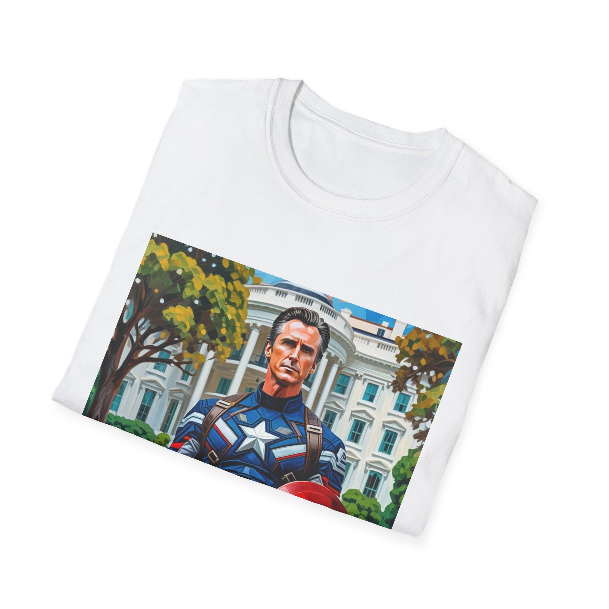 Gavin Newsom - Funny  MAGA Shirt - Make America Gavin Again - Political Satire - Captain America - Anti Republican Shirt - Democrat Gift