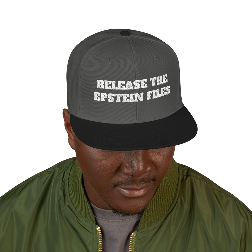 Release The Epstein Files Embroidered Snapback - Subtle Anti Trump Protest Hat