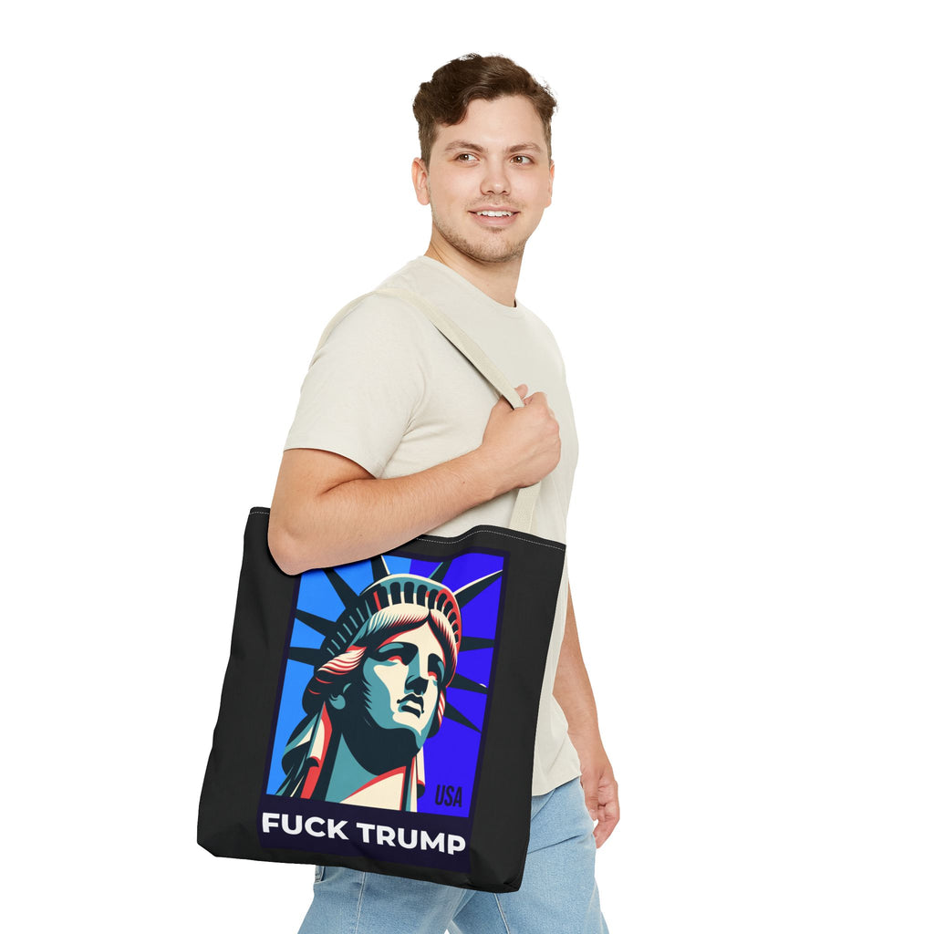 Fuck Trump Tote Bag - Statue Of Liberty Tote - Anti Trump Tote Bag - Anti MAGA - Feminist Tote - Activist Gift - Protest Bag