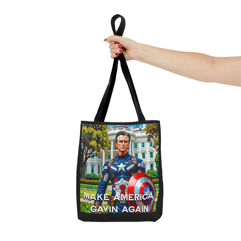 Gavin Newsom Tote Bag - Make America Gavin Again - Anti Trump Tote Bag - Captain Gavin - Democrat Gift