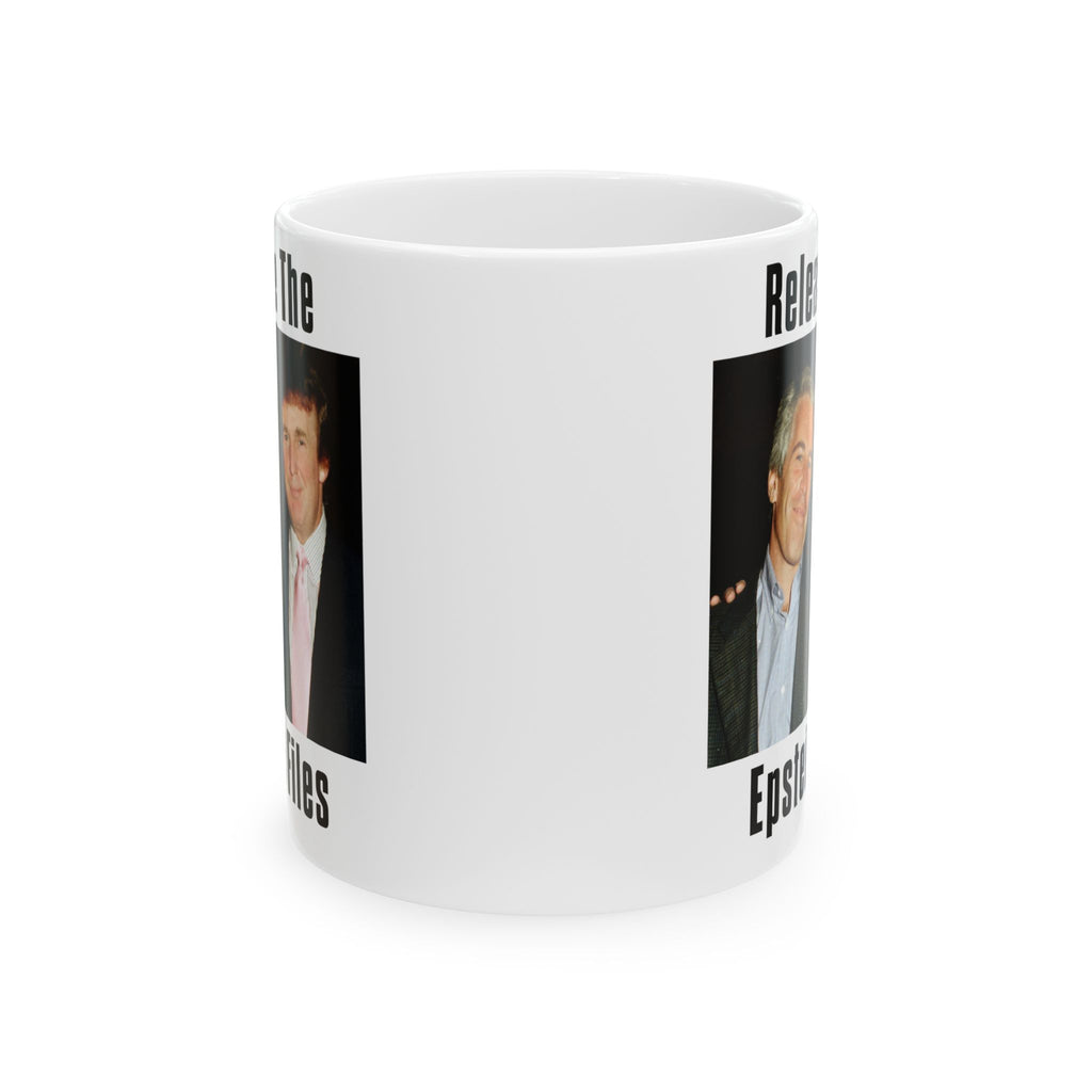 Epstein and Trump - Release The Epstein Files Coffee Mug - Anti Trump - Jeffery Epstein - Anti Fascism - Leftist Liberal Gift