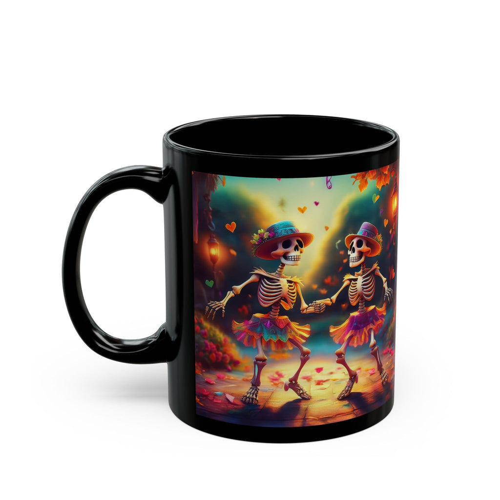 Day of the Dead Skeleton Couple Mug - Dia de los Muertos Mug - Sugar Skull Mug - Halloween Mug