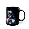 Day Of The Dead Mug - Sugar Skull Nun - Dia Des Muertos - Halloween Mug -