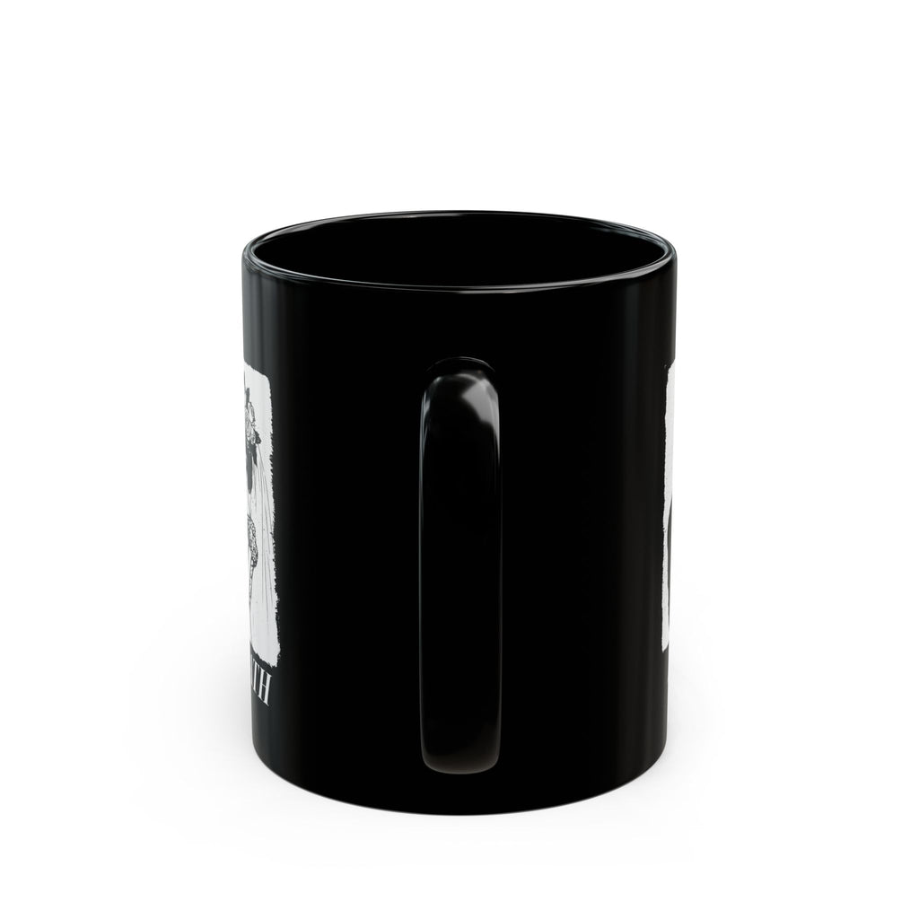 Till Death Black Mug, Gothic Couple Mug, Halloween Gift, Skull Design Coffee Cup, Relationship Anniversary Present, Spooky Home Decor