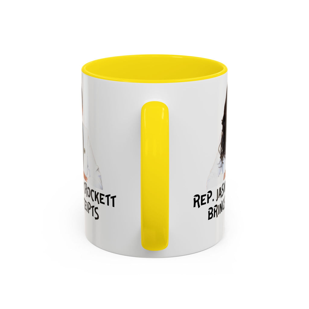 Jasmine Crockett Mug - Brings Receipts - Anti Trumpism - Political Satire - Feminist Mug - Anti MAGA - Democrat Gift
