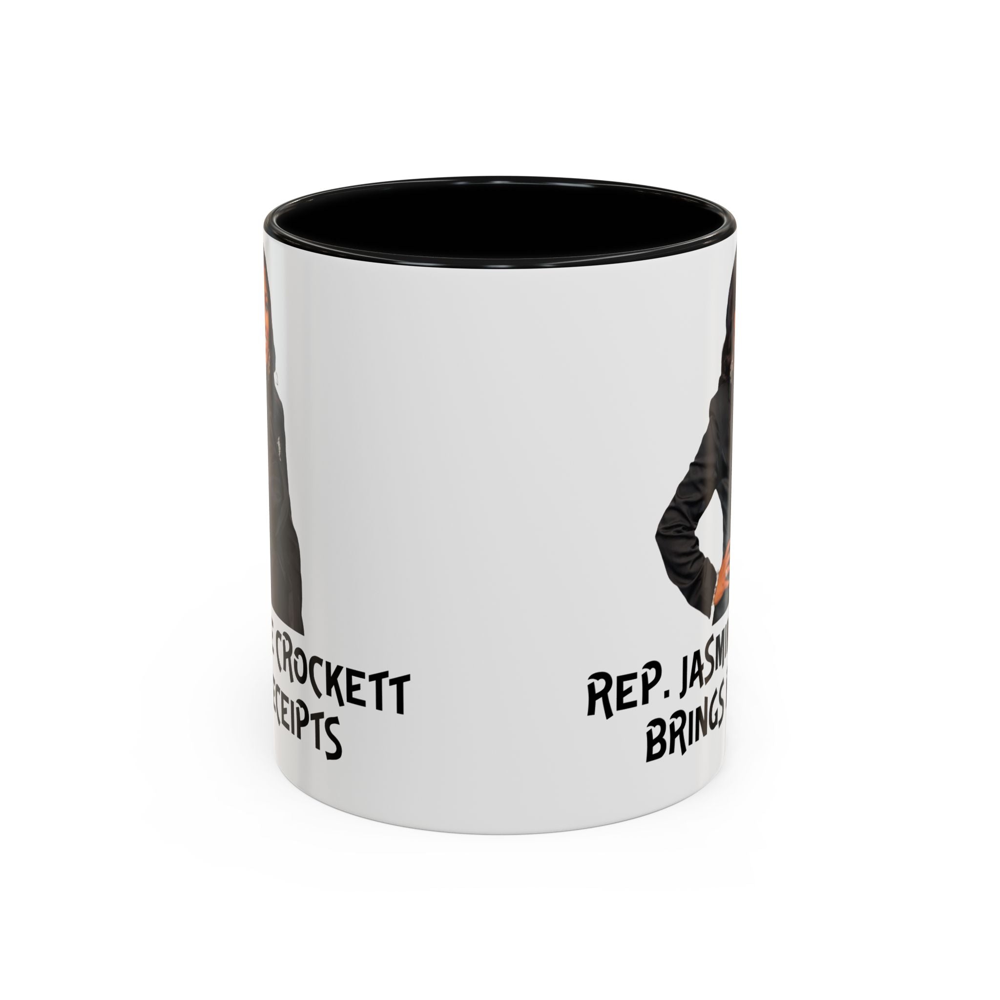 Jasmine Crockett - Brings Receipts - Anti MAGA - Anti Trump - Political Satire Mug - Anti Fascism - Feminist Gift - Anti Republican