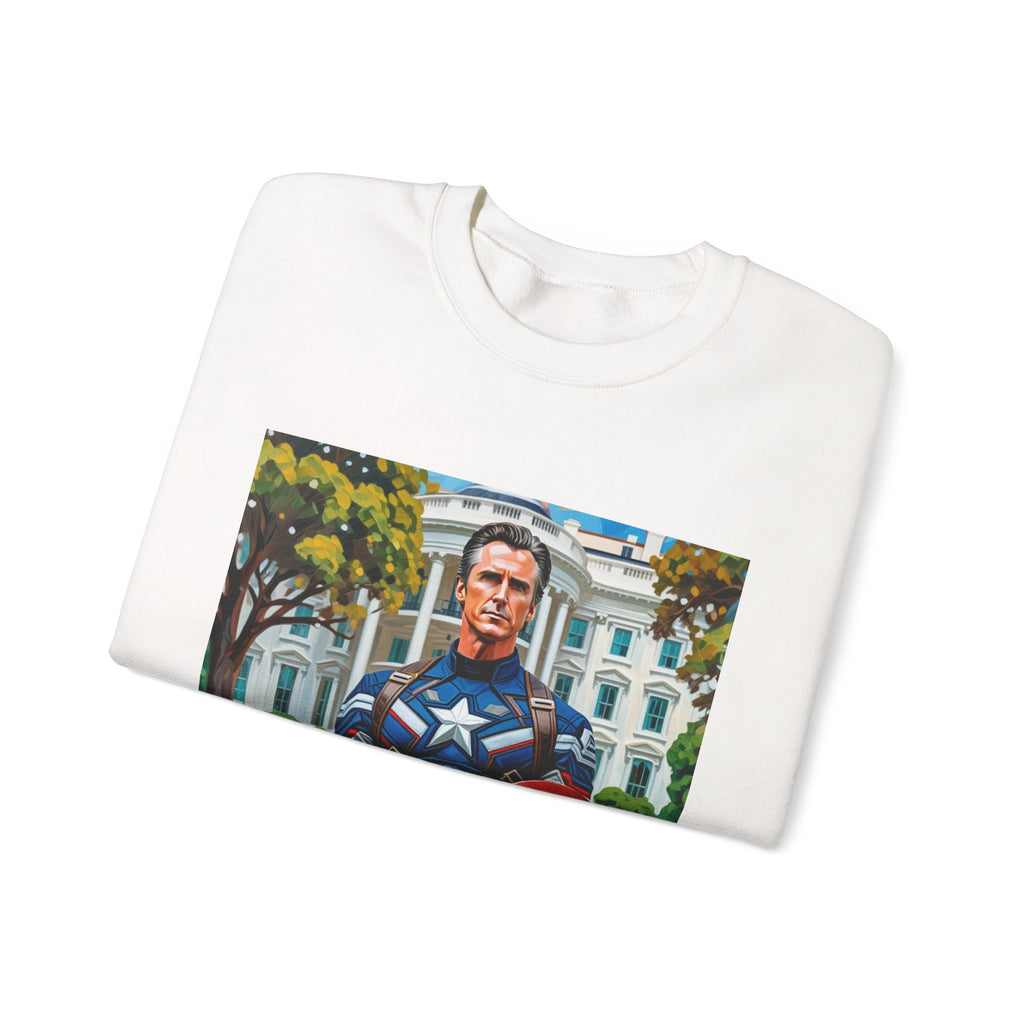 Gavin Newsom Sweater - Make America Gavin Again - Captain America - Anti Trump Sweatshirt - Political Satire - Anti MAGA Sweater