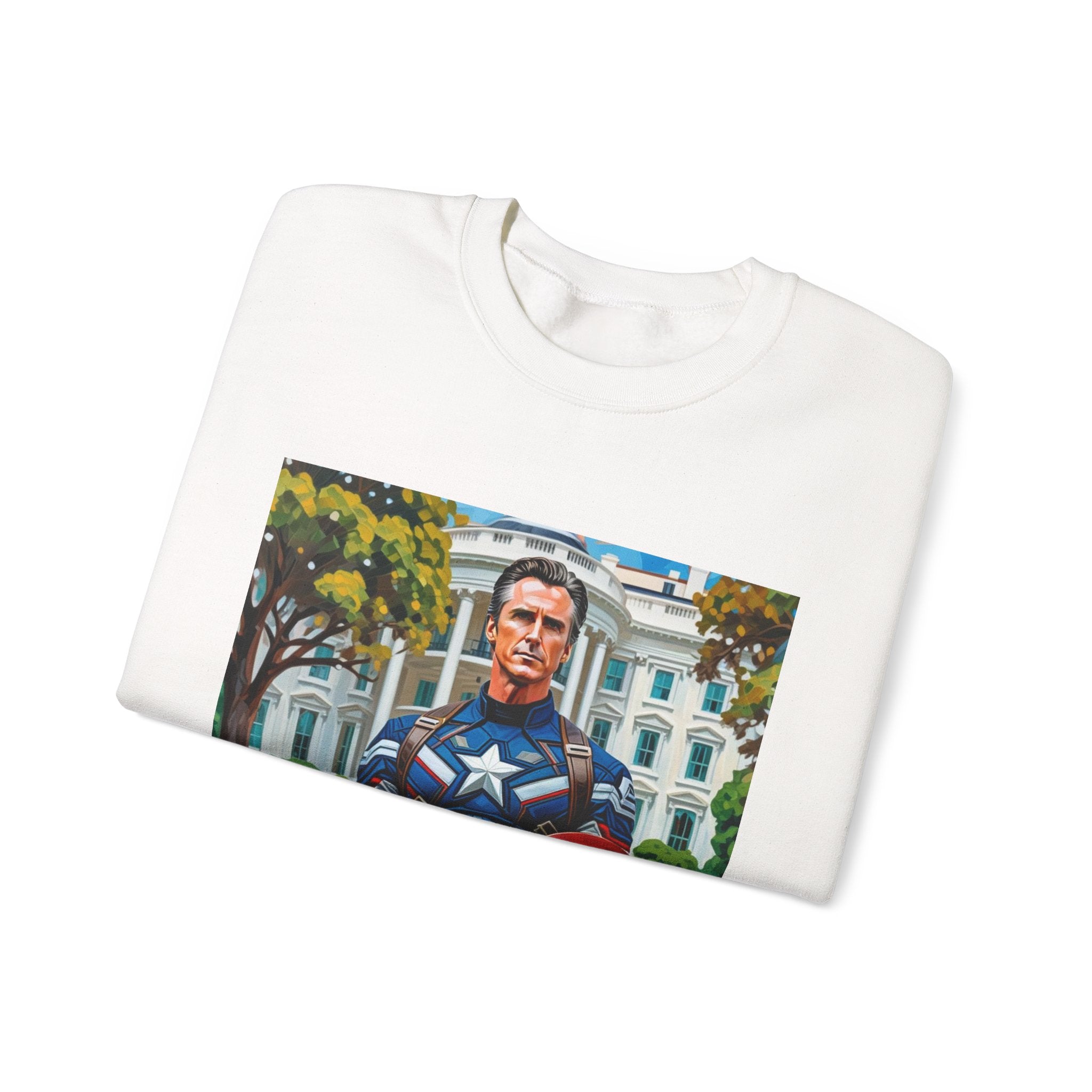 Gavin Newsom Sweater - Make America Gavin Again - Captain America - Anti Trump Sweatshirt - Political Satire - Anti MAGA Sweater