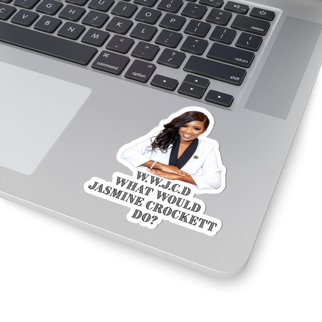 Rep Jasmine Crockett Sticker -WWJCD What Would Jasmine Crockett Do? - Gift for Activists - Gifts For Feminists - Gifts For Black Women