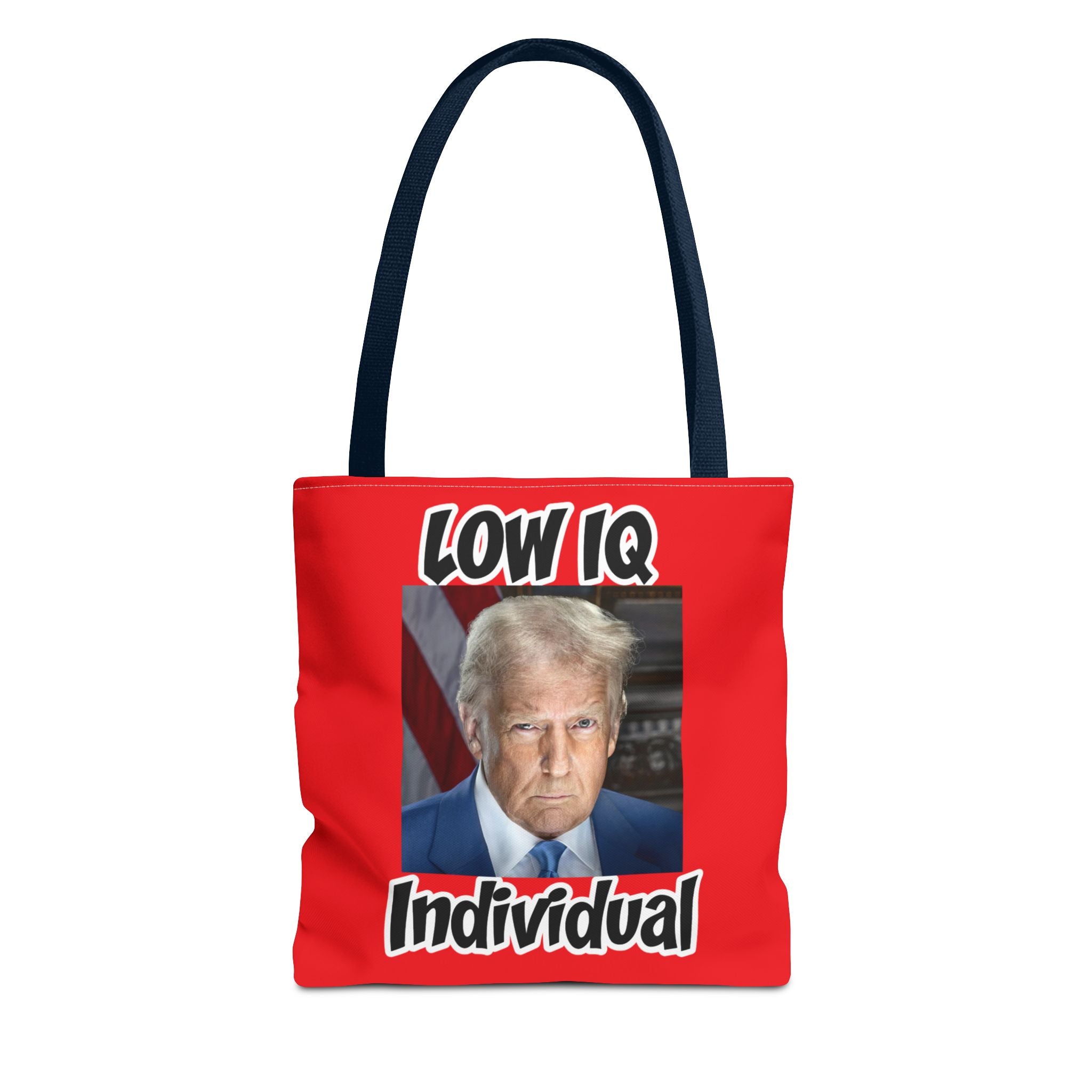 Anti Trump Tote Bag - Low IQ Individual - Political Satire Bag - Anti MAGA Tote - Democrat Gift - Protest Bag