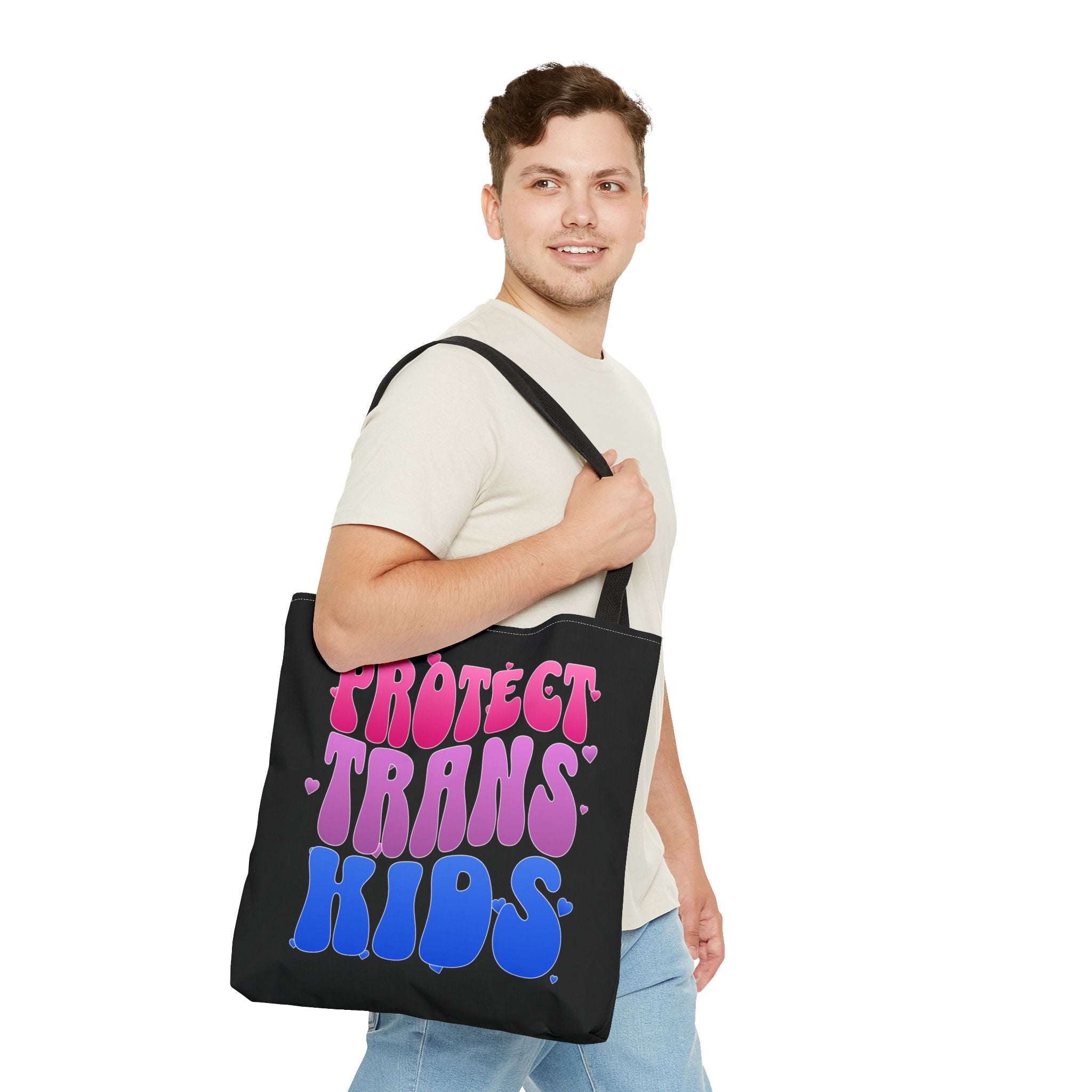 Protect Trans Kids Tote Bag - LGBTQ Ally Merch - Trans Pride Bag - Pride Festival Tote