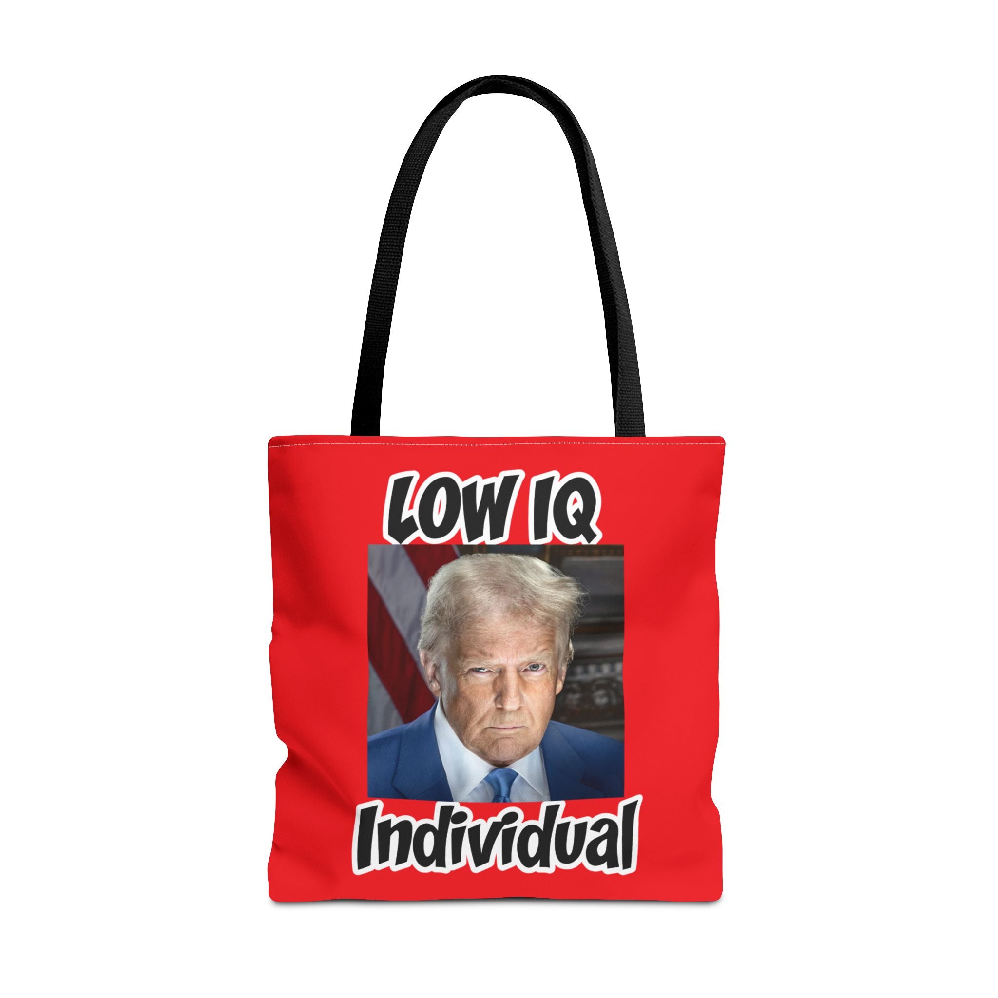 Anti Trump Tote Bag - Low IQ Individual - Political Satire Bag - Anti MAGA Tote - Democrat Gift - Protest Bag