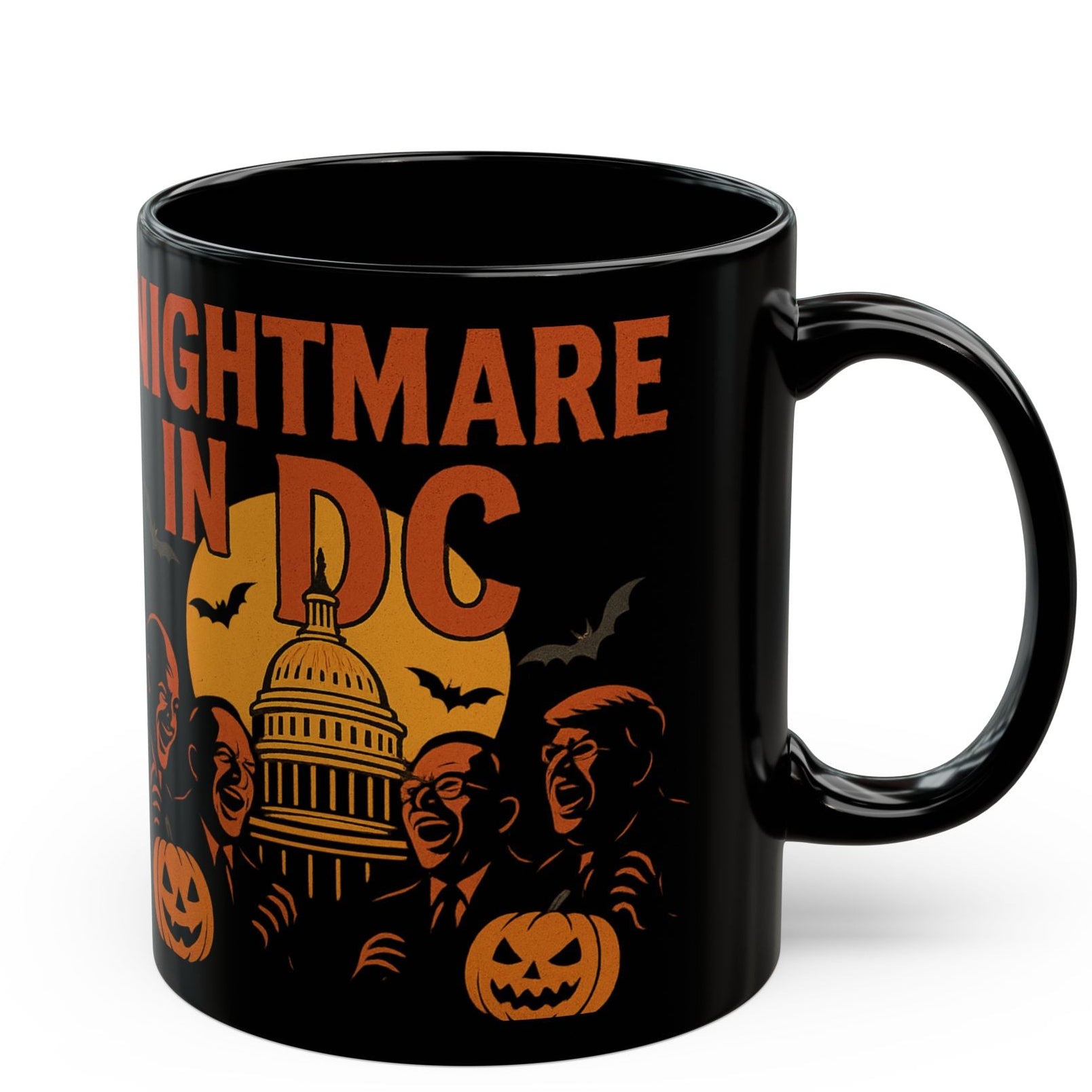 Political Halloween Mug - Nightmare In DC - Subtle Anti Trump Mug - Political Satire - Democrat Gift