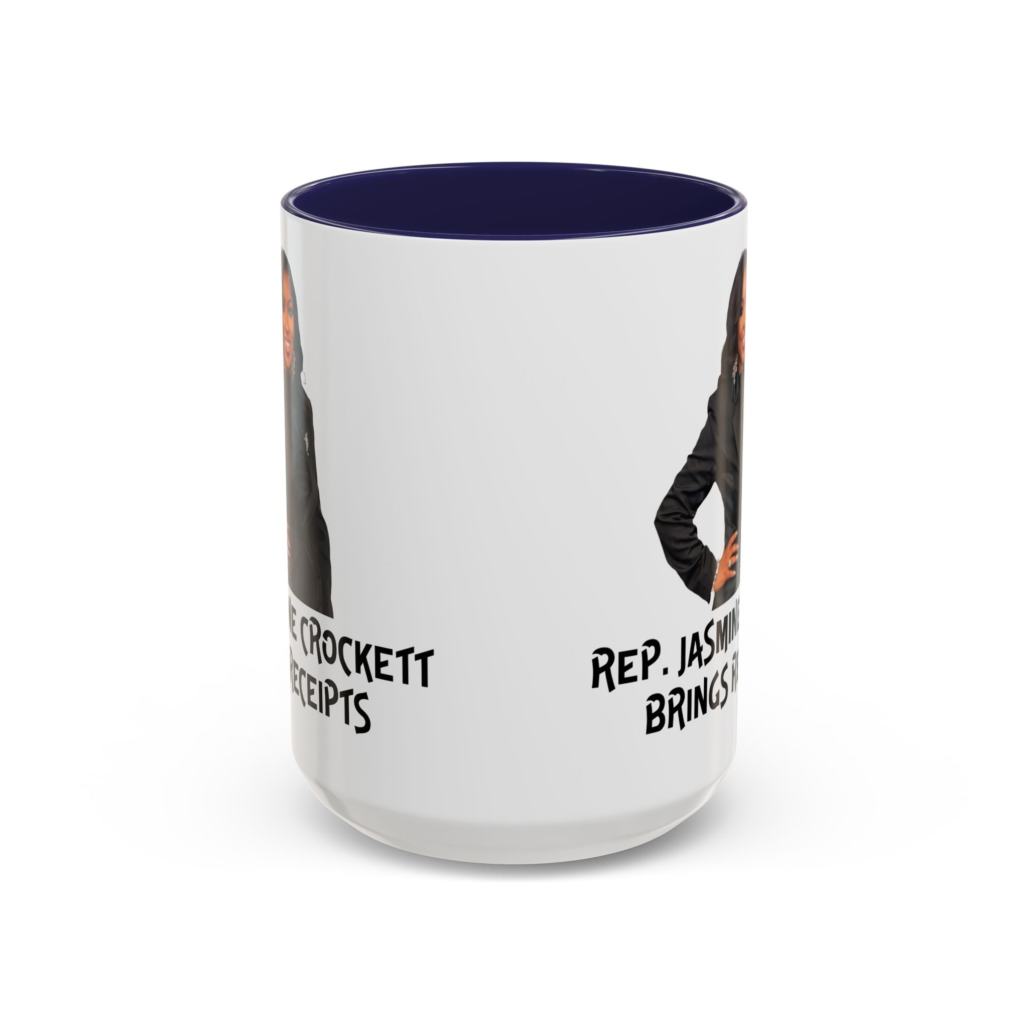 Jasmine Crockett - Brings Receipts - Anti MAGA - Anti Trump - Political Satire Mug - Anti Fascism - Feminist Gift - Anti Republican