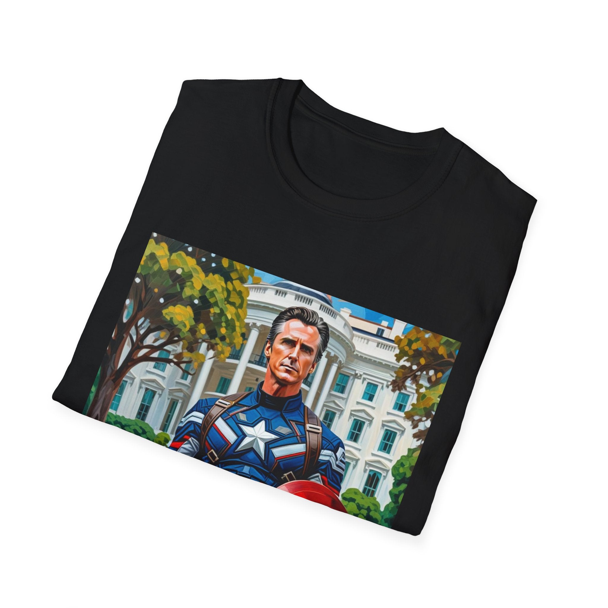 Gavin Newsom - Funny  MAGA Shirt - Make America Gavin Again - Political Satire - Captain America - Anti Republican Shirt - Democrat Gift