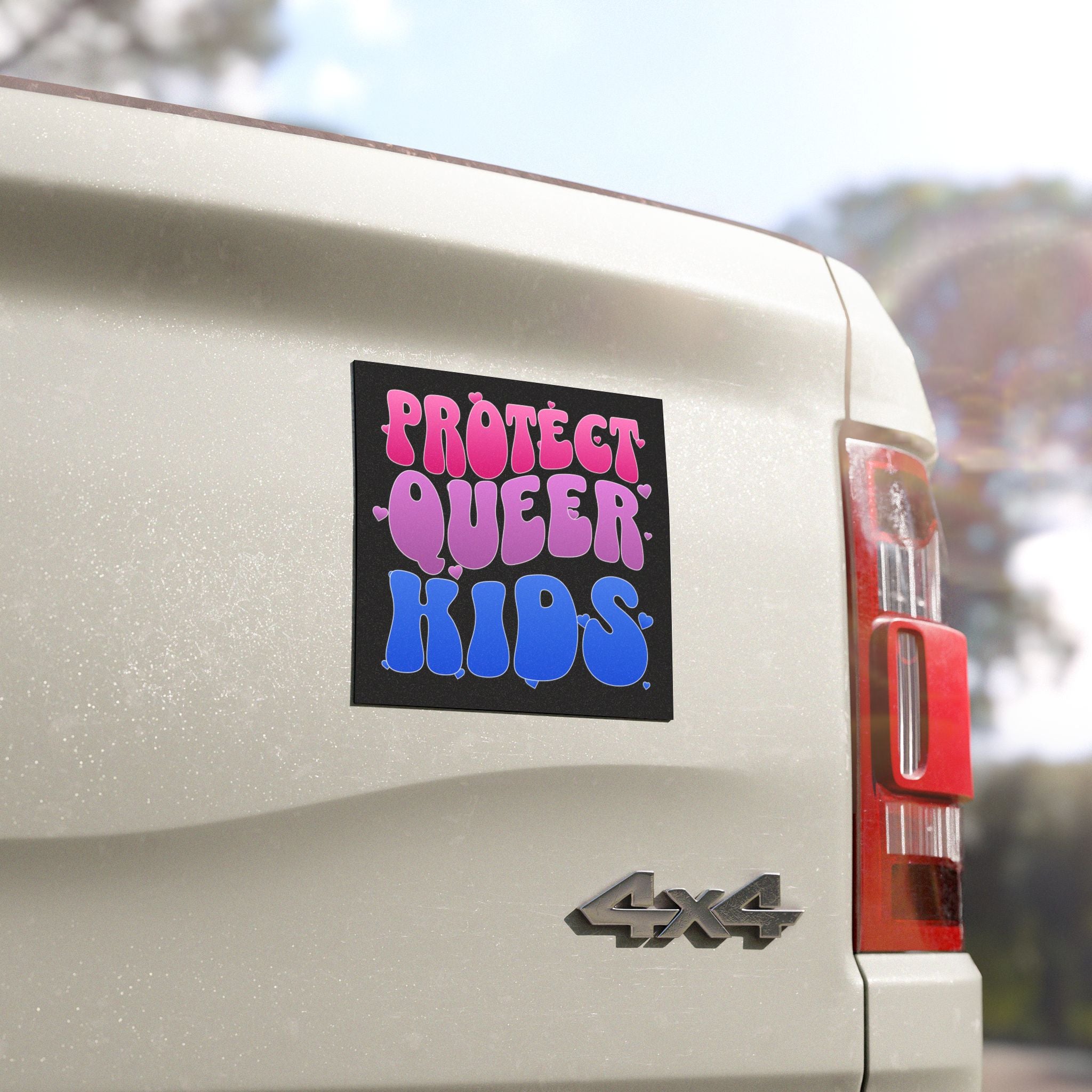 Protect Queer Kids Car Magnets |Political Car Magnet |  LGBTQ+ Pride Gifts for Allies | Anti Trump Car Magnet | Activist Gift