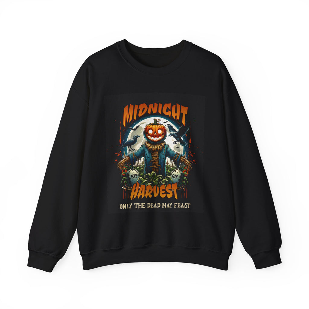 Scarecrow Halloween Sweater - Horror Sweatshirt - Scary Pumpkin Head - Creepy Cornfield