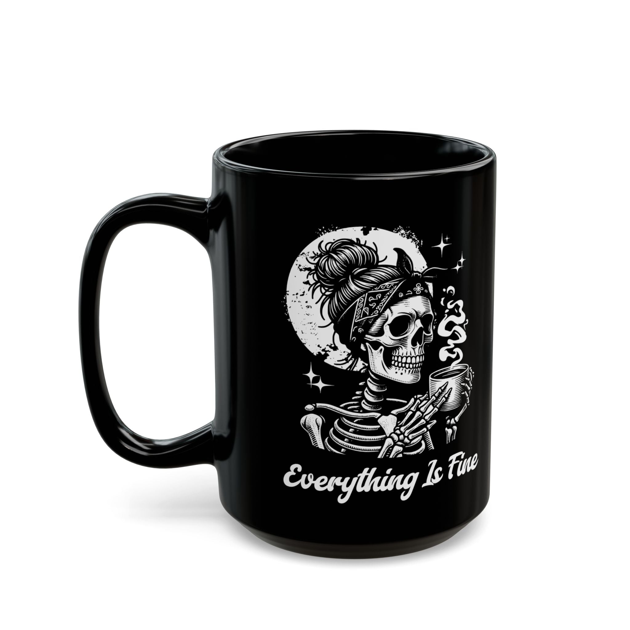Sarcasm Skeleton Mug - Halloween Mug - Everything Is Fine - Skeleton Coffee Mug