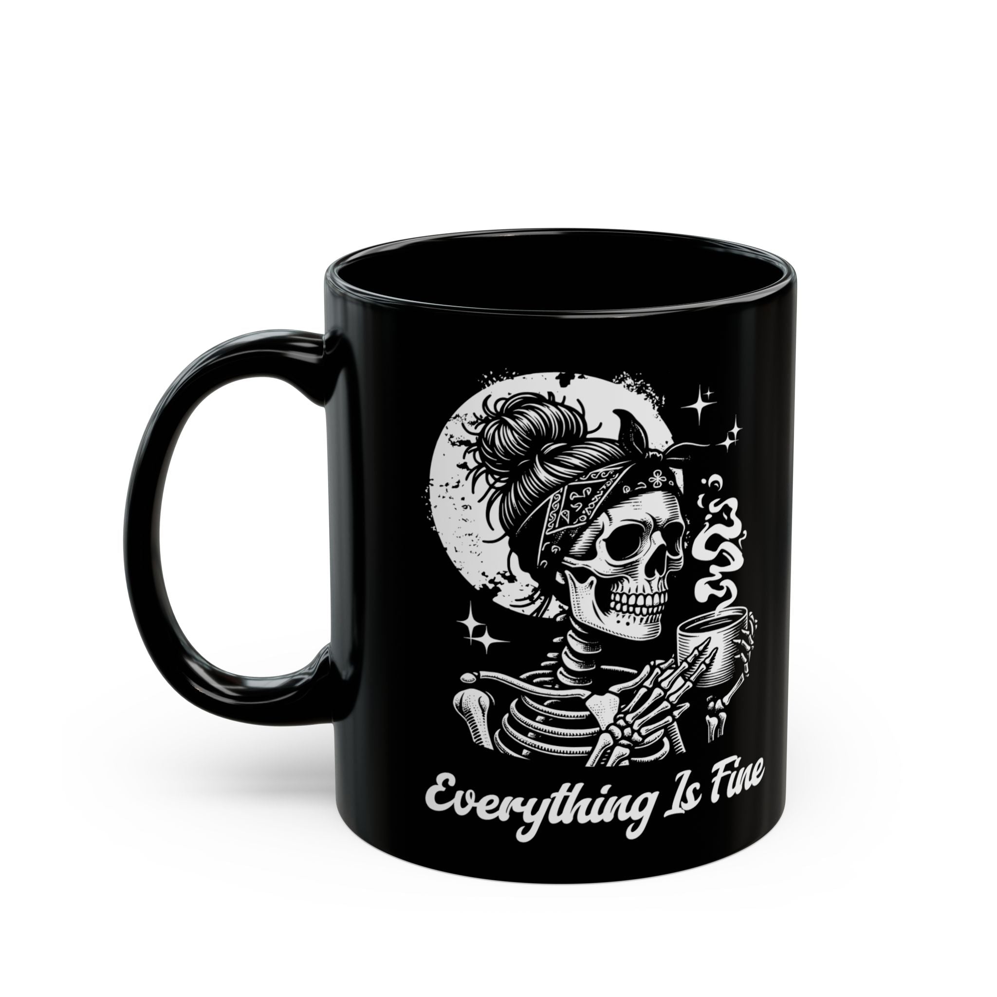 Sarcasm Skeleton Mug - Halloween Mug - Everything Is Fine - Skeleton Coffee Mug