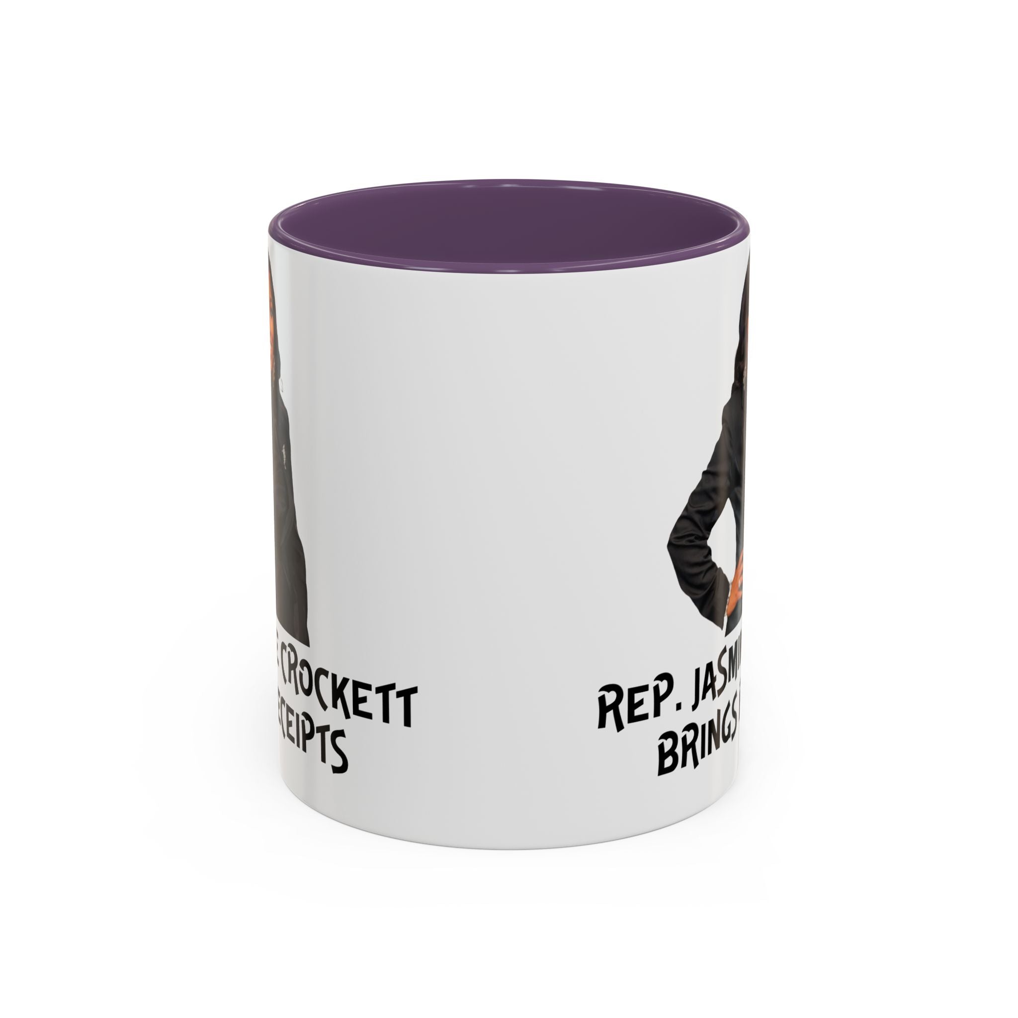 Jasmine Crockett - Brings Receipts - Anti MAGA - Anti Trump - Political Satire Mug - Anti Fascism - Feminist Gift - Anti Republican
